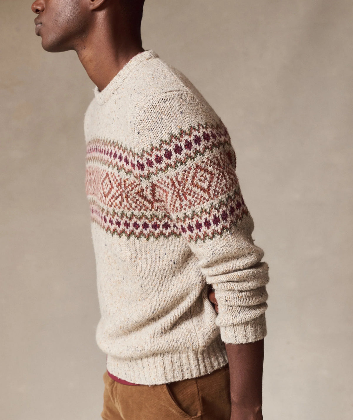 Donegal Fair Isle Sweater - Oat Multi