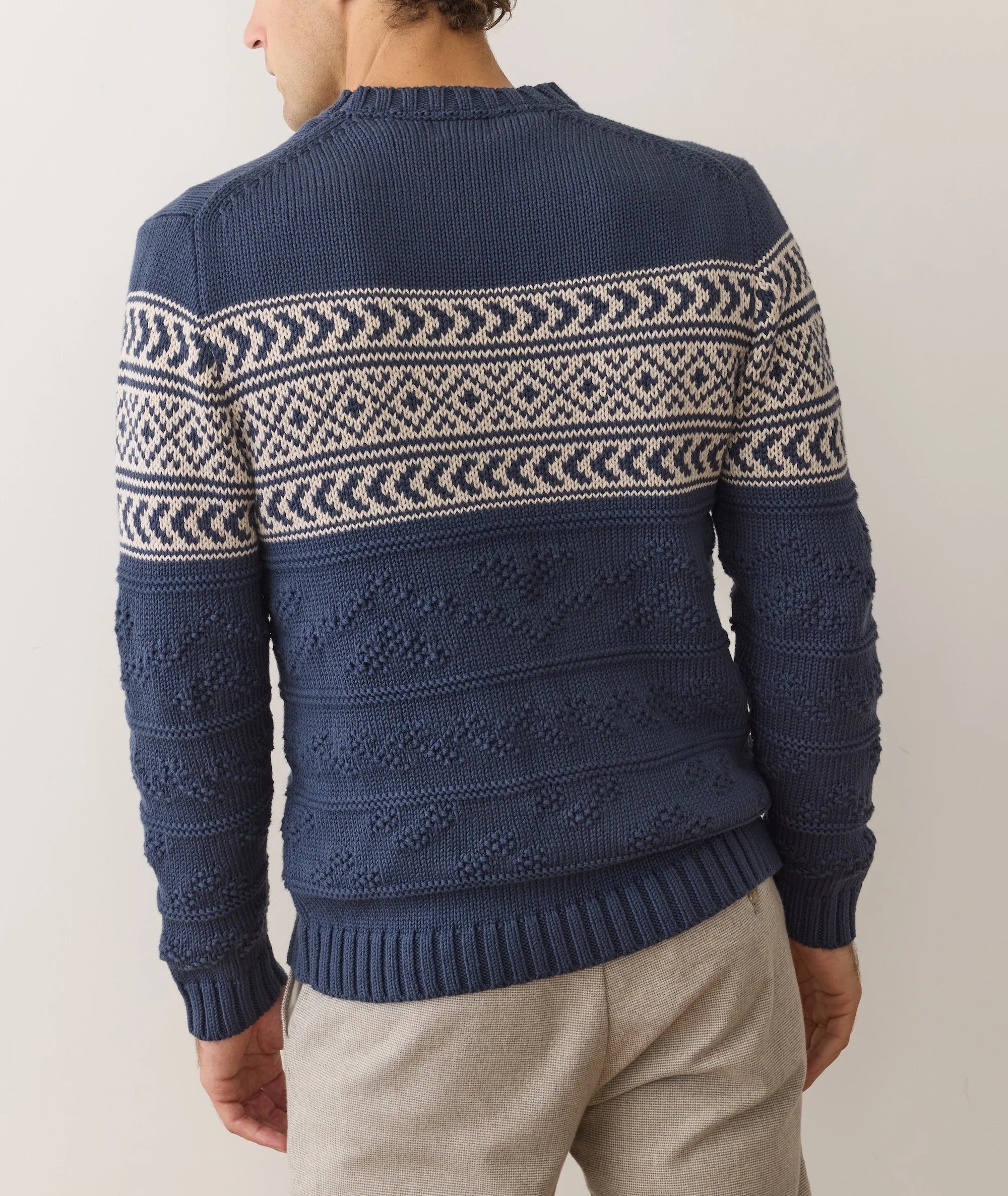Erik Textured Sweater - Navy