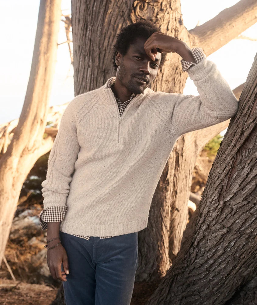 Coastal Merino Quarter Zip - Ryewater