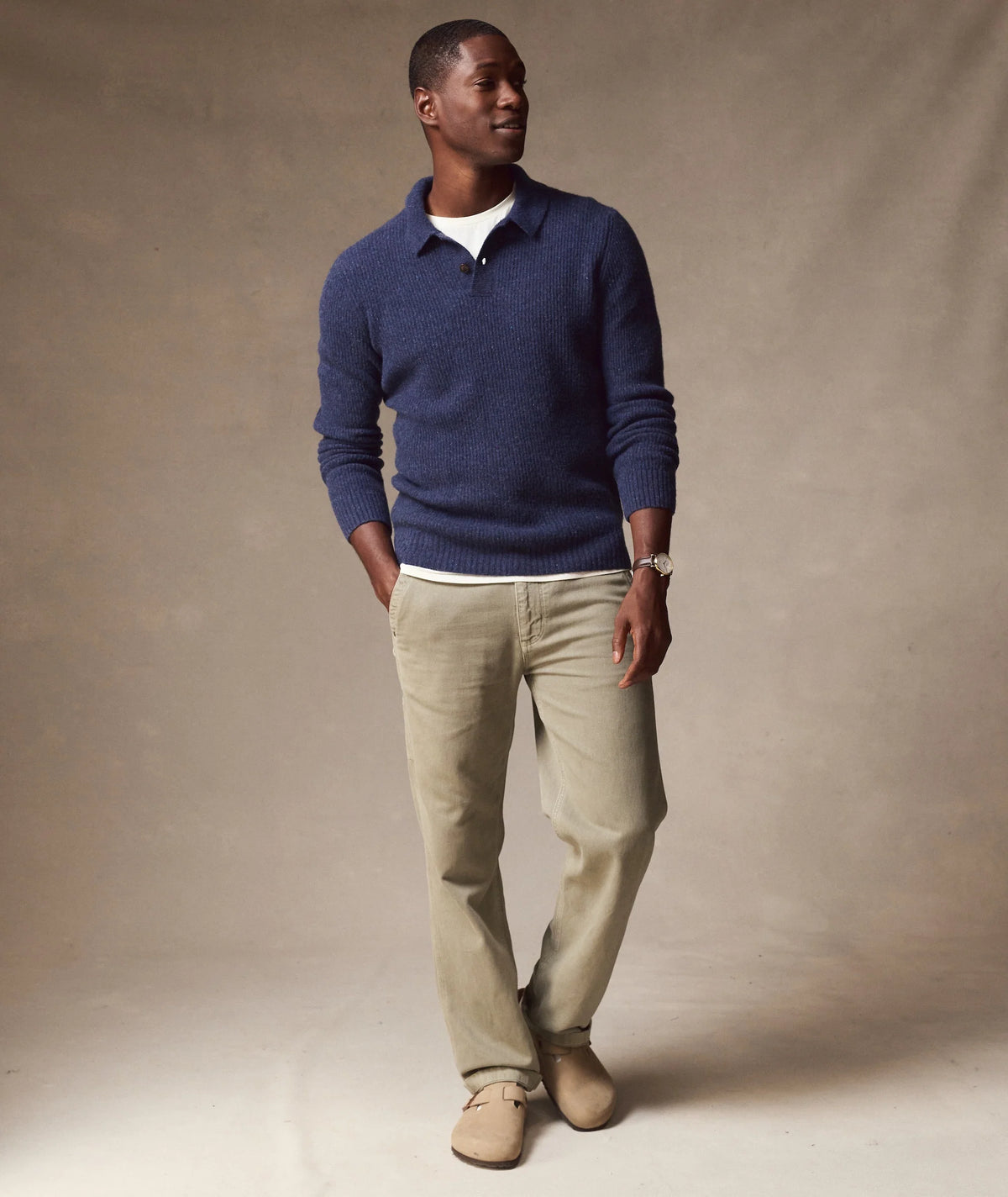 Coastal Merino Sweater Polo - Spey