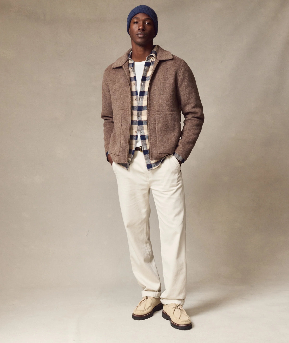 Shaw Wool Jacket - Taupe Heather