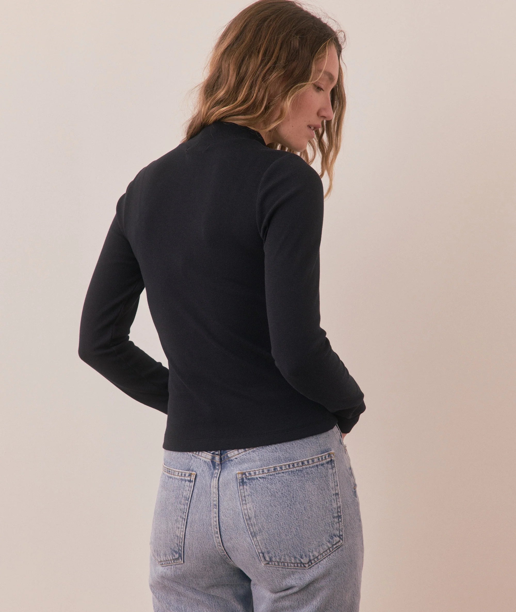 Lexi Rib Long Sleeve Mock Neck