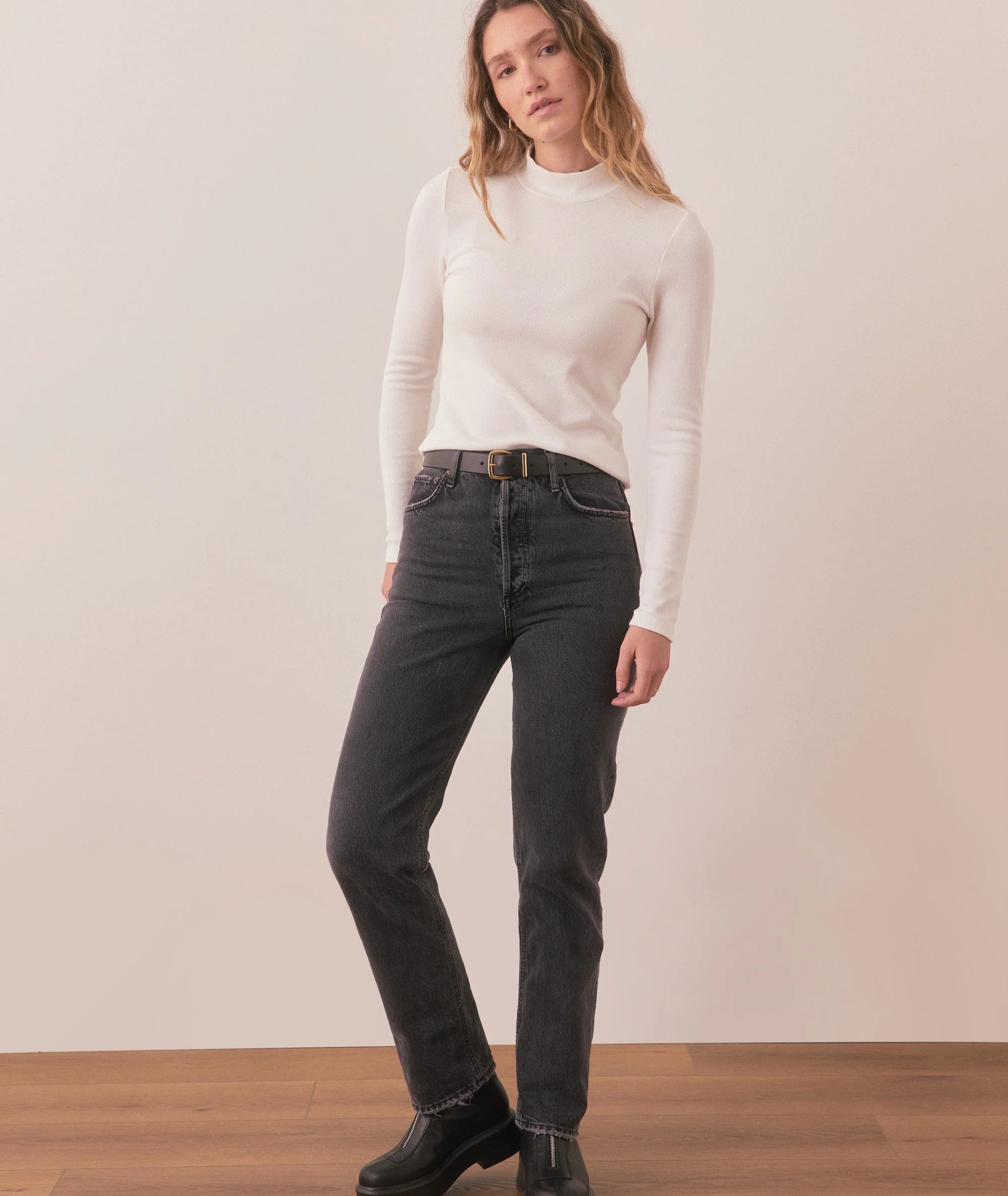 Lexi Rib Long Sleeve Mock Neck