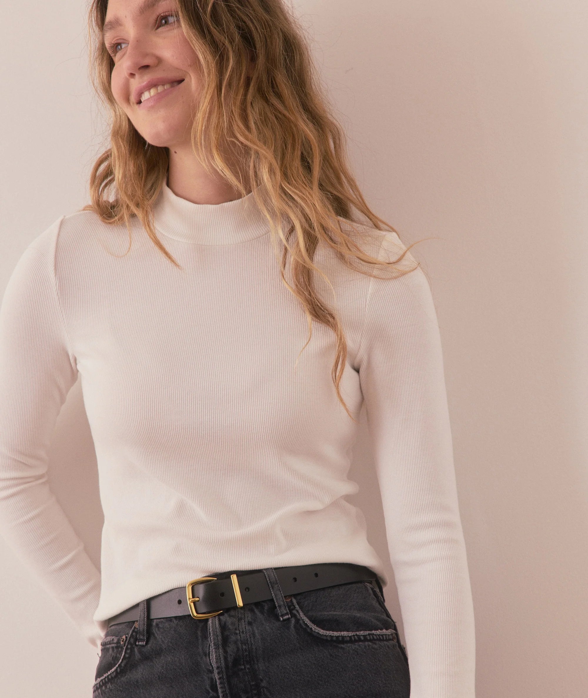 Lexi Rib Long Sleeve Mock Neck