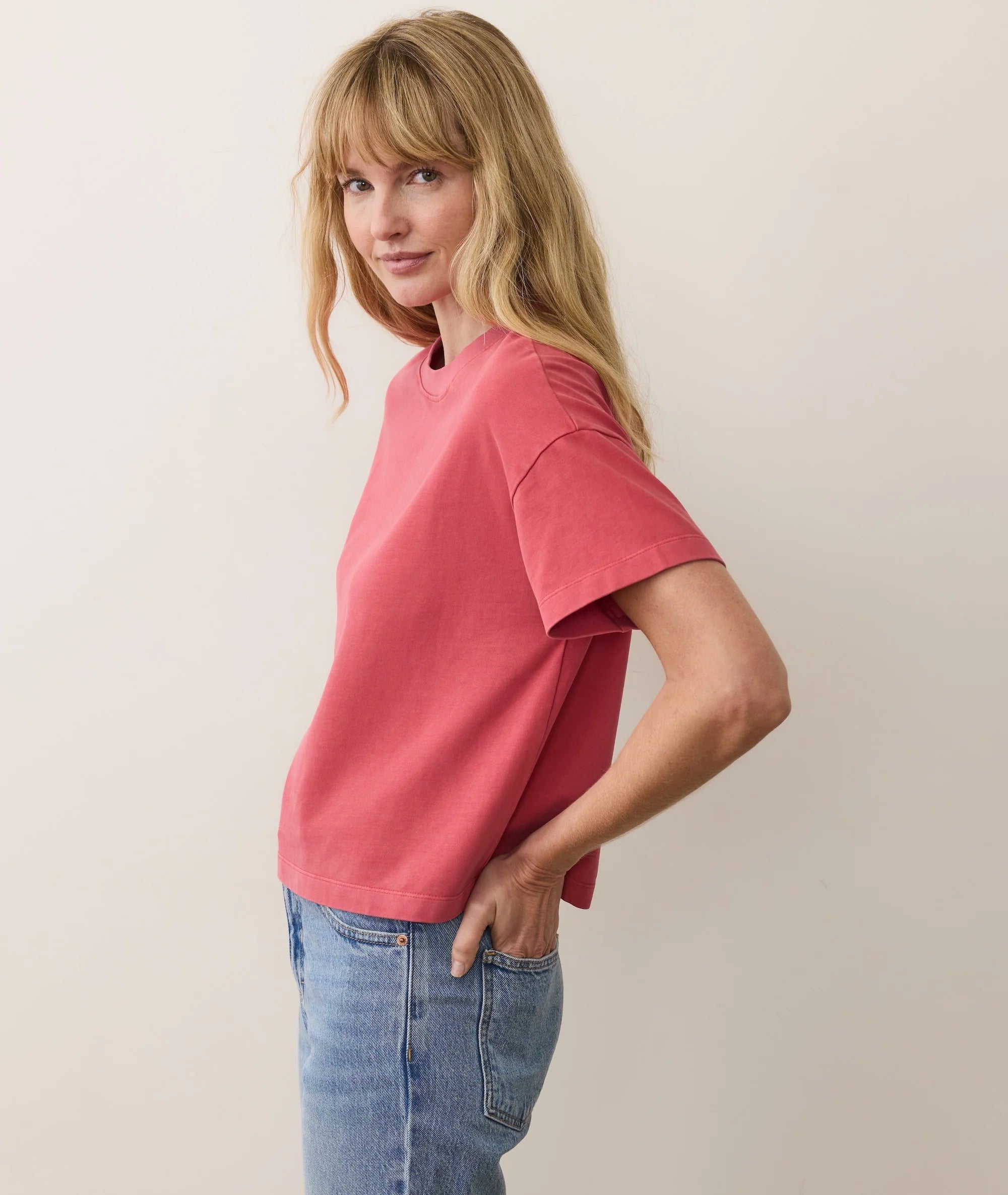 Luxe Jersey Crew Tee - Baked Apple