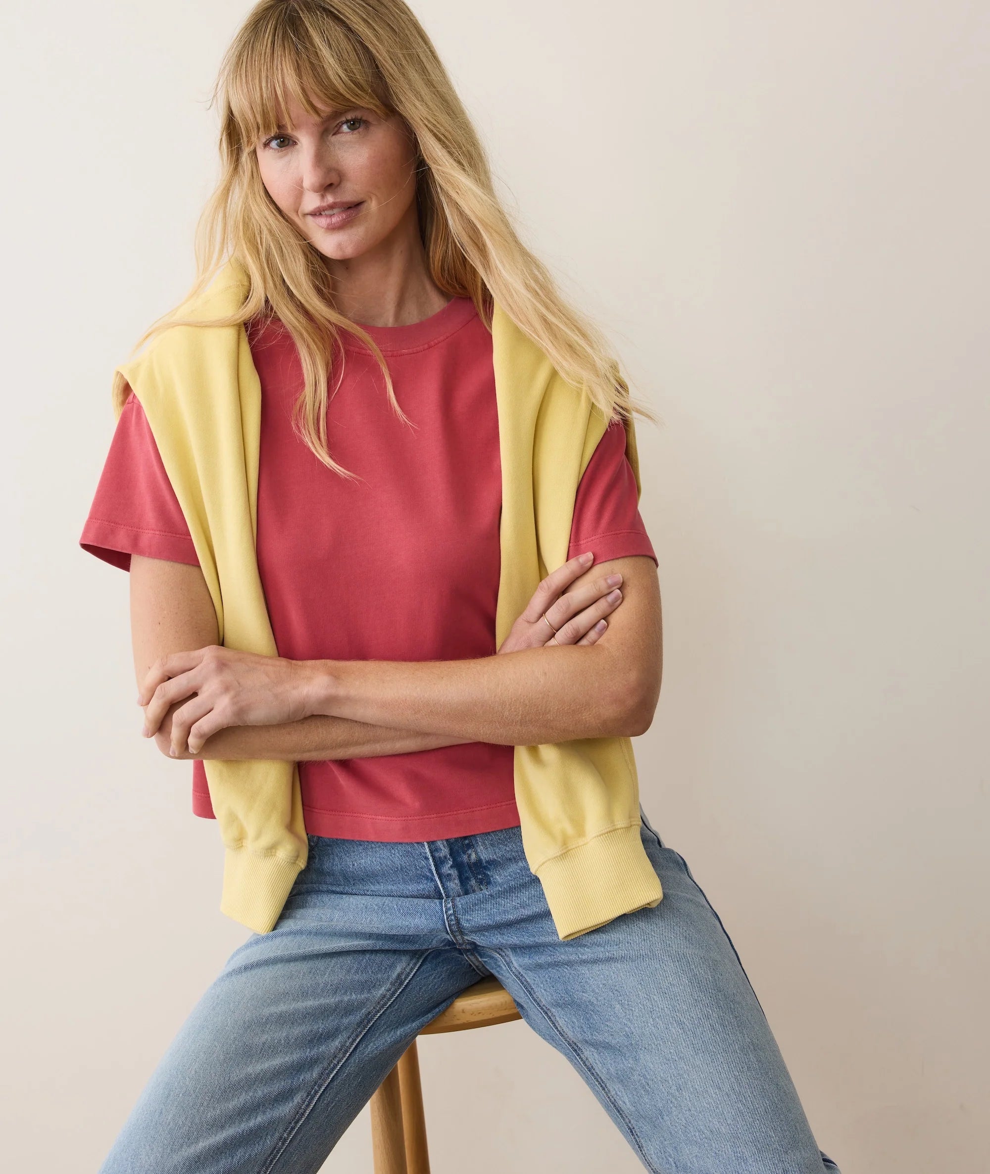 Luxe Jersey Crew Tee - Baked Apple