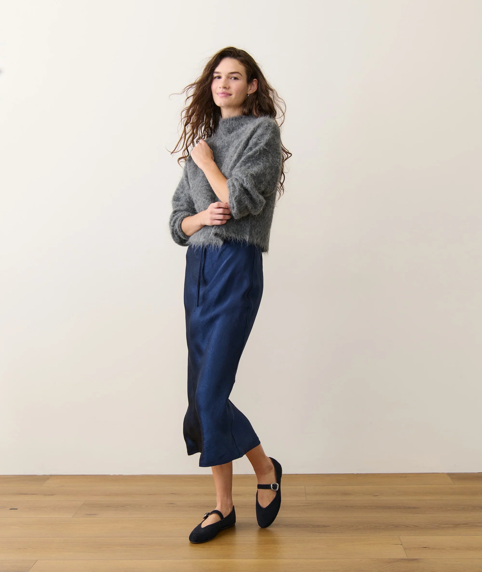 Gabrielle Slip Skirt - Navy