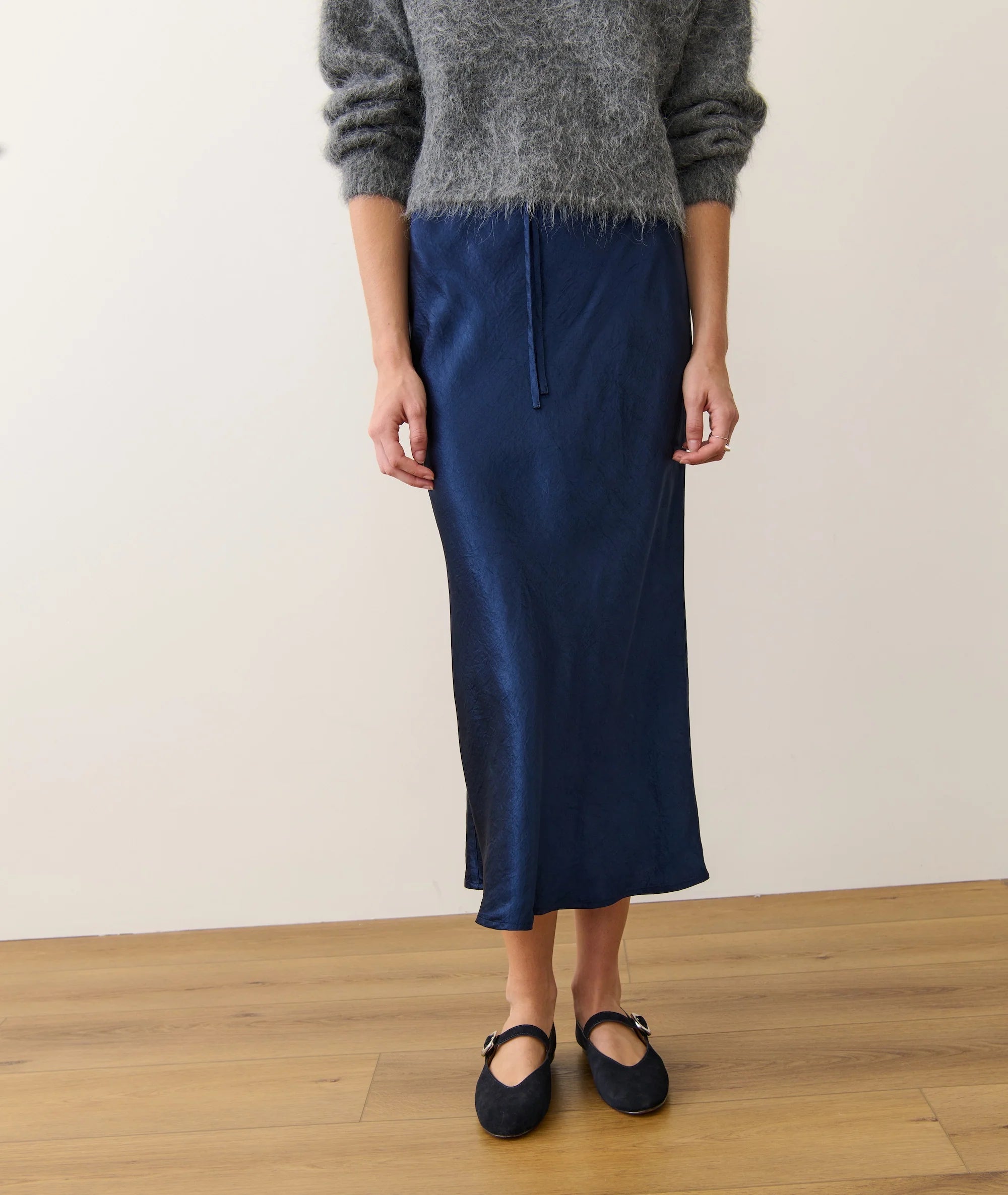 Gabrielle Slip Skirt - Navy