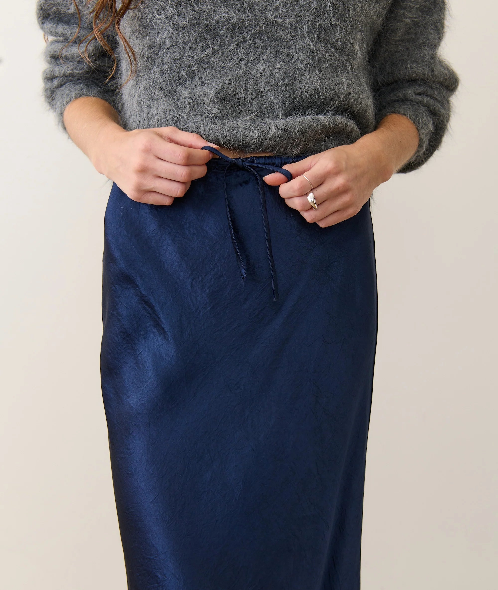 Gabrielle Slip Skirt - Navy