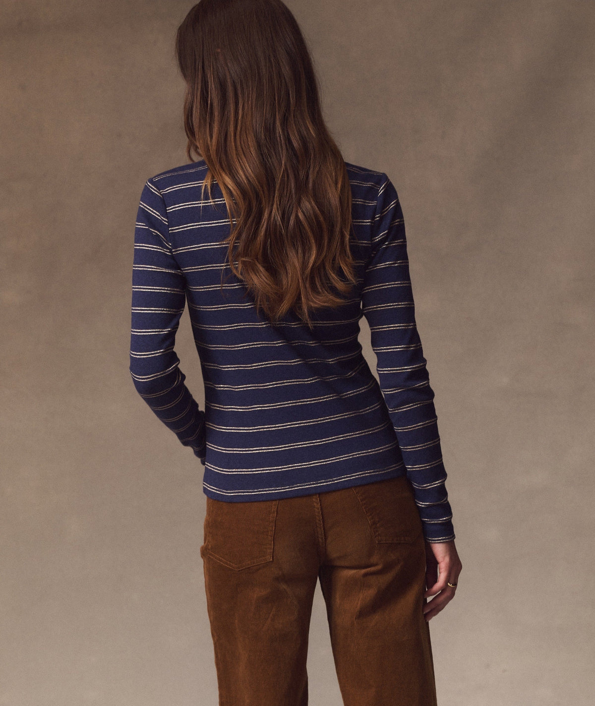 Mini Rib Long Sleeve Crew Tee - Twilight