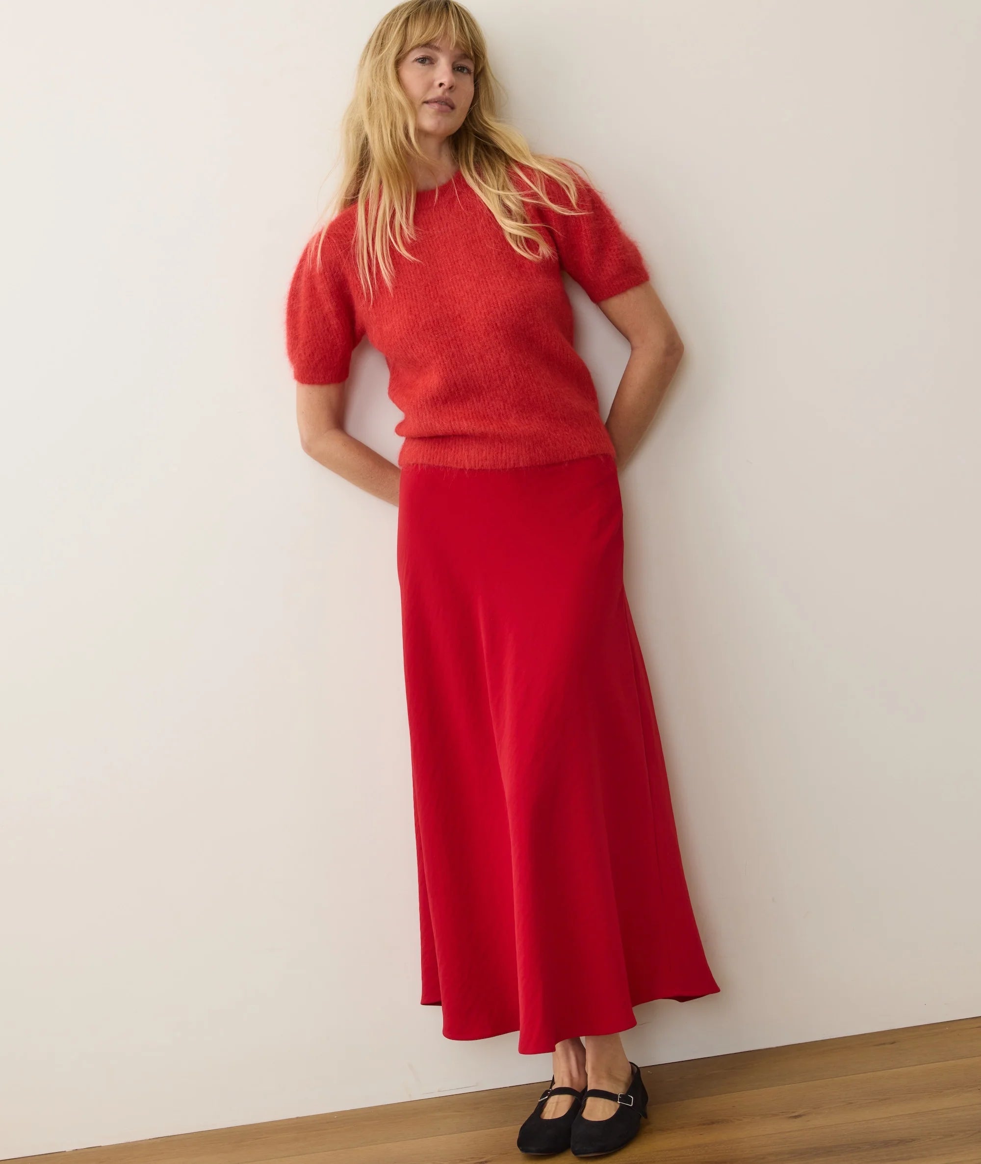 Natalia Circle Skirt - Cherry Red