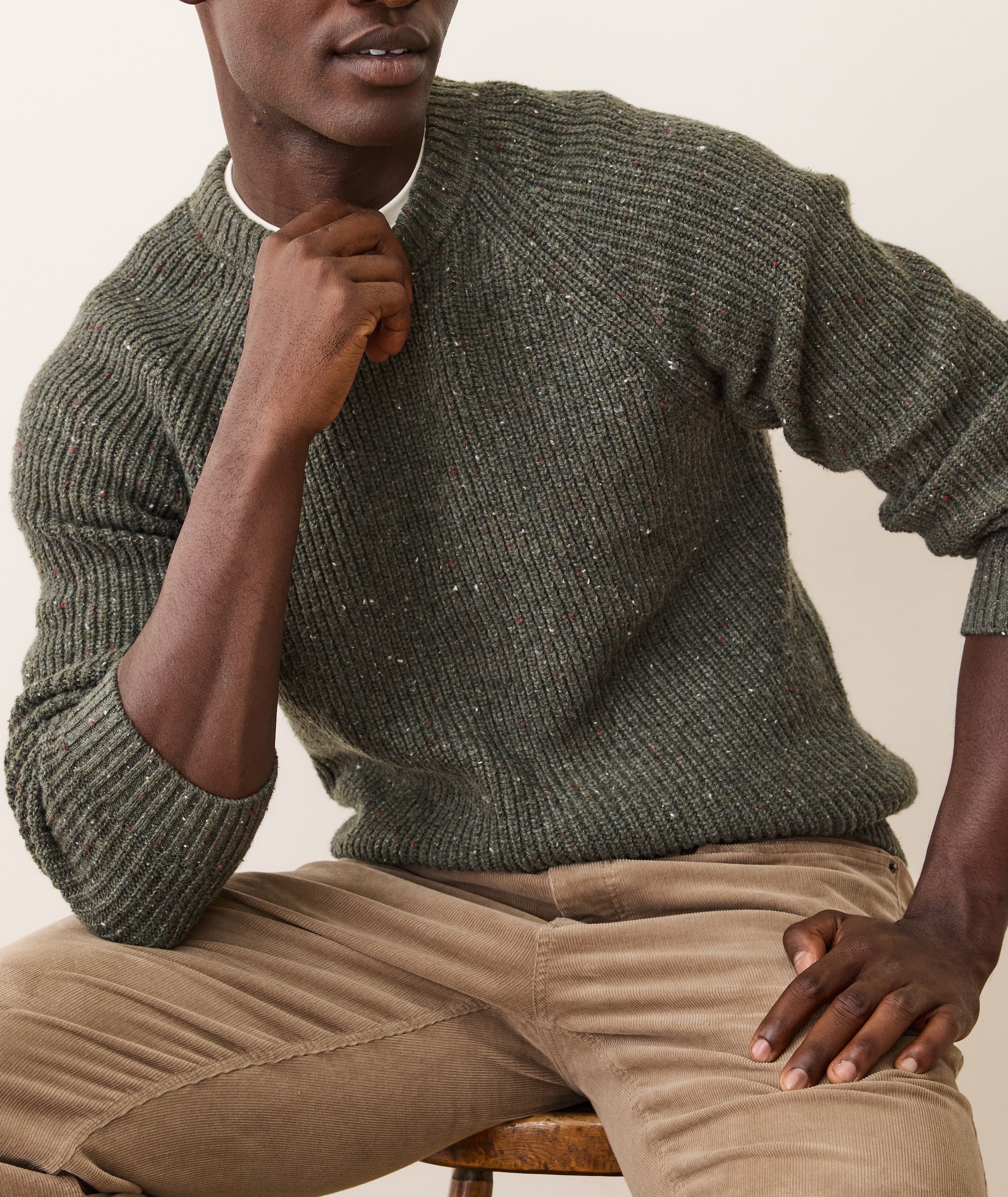 Inverness Crew Sweater - Green Gables Neps