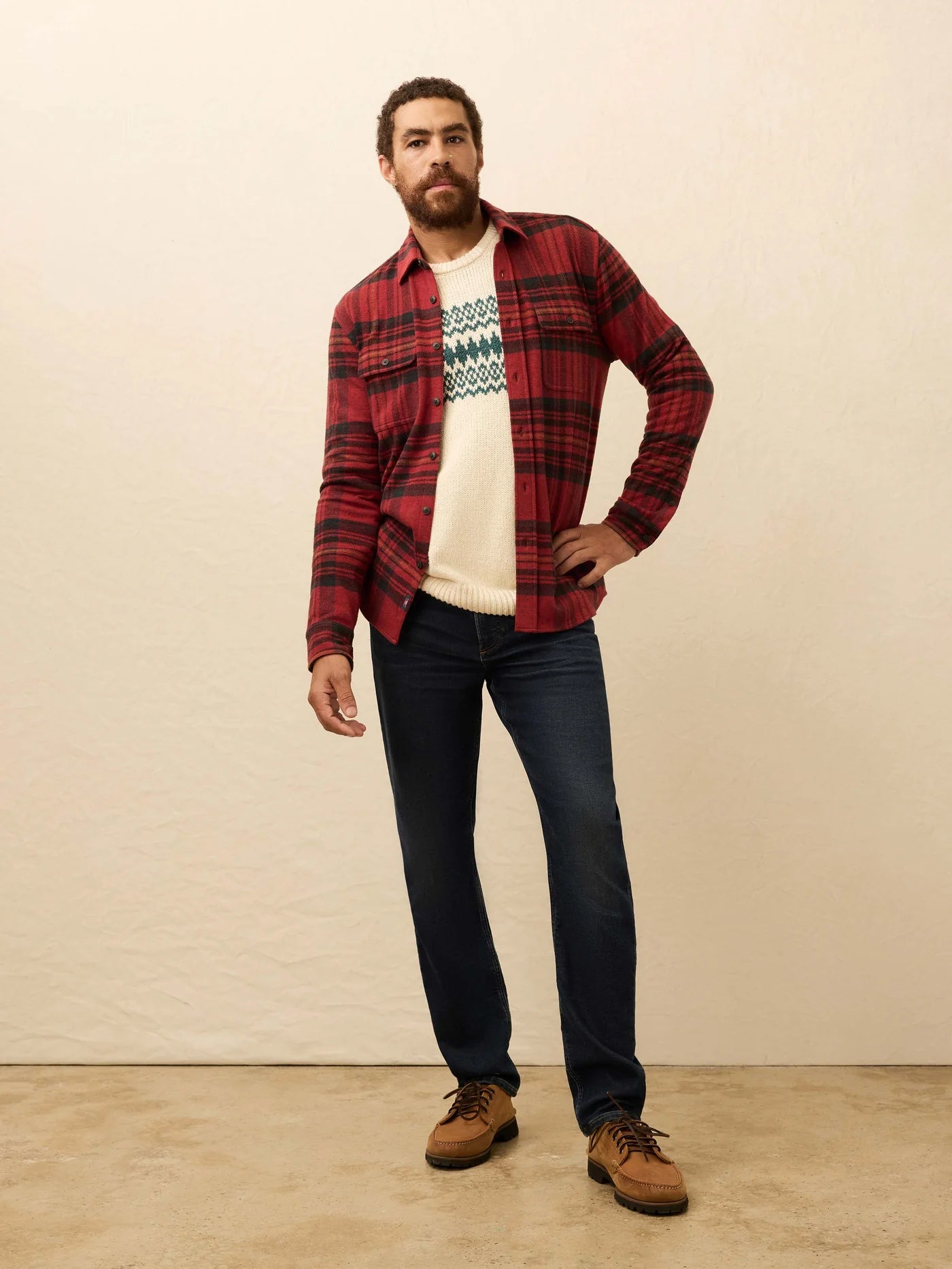 Legend™ Sweater Shirt - Red Cedar Plaid
