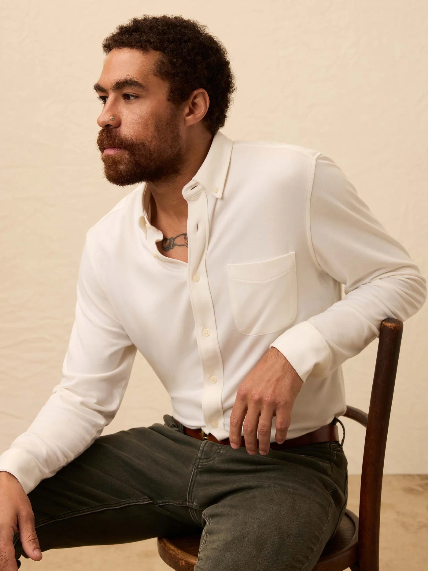 Coastline Knit Shirt - White Wall