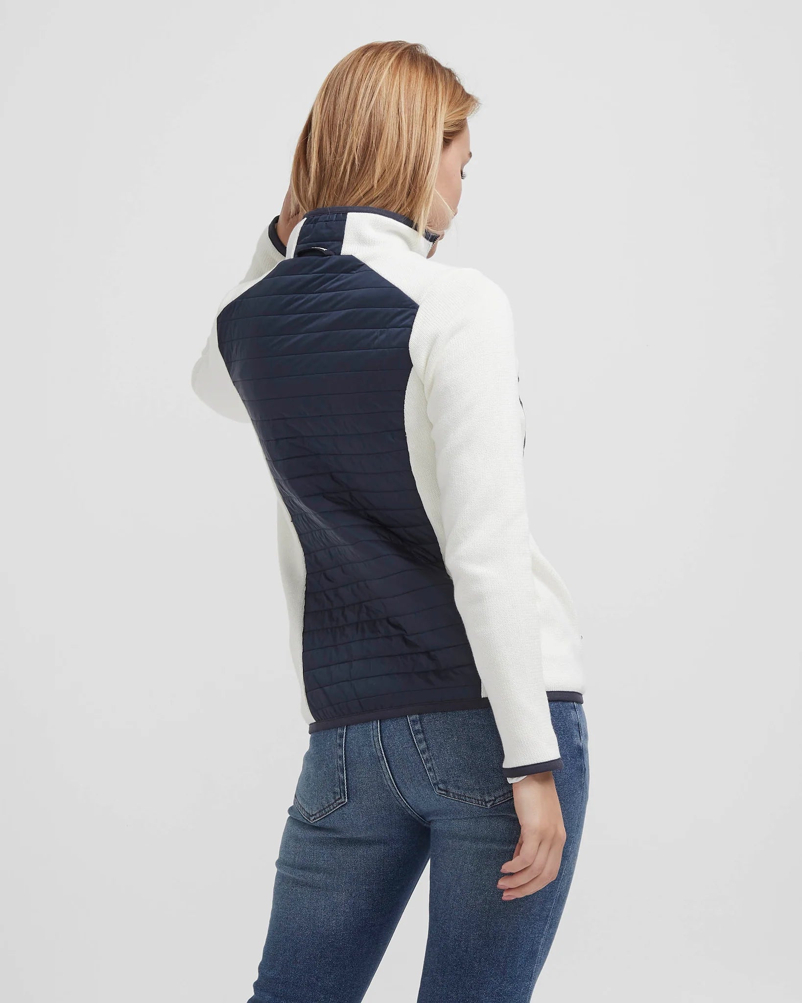 Mimmi Full Zip Windproof Jacket - Off White/Navy