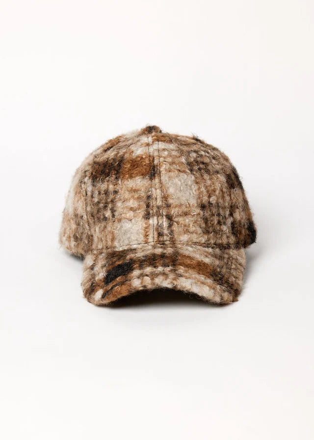 Sherpa Novelty Cap - Brown Plaid