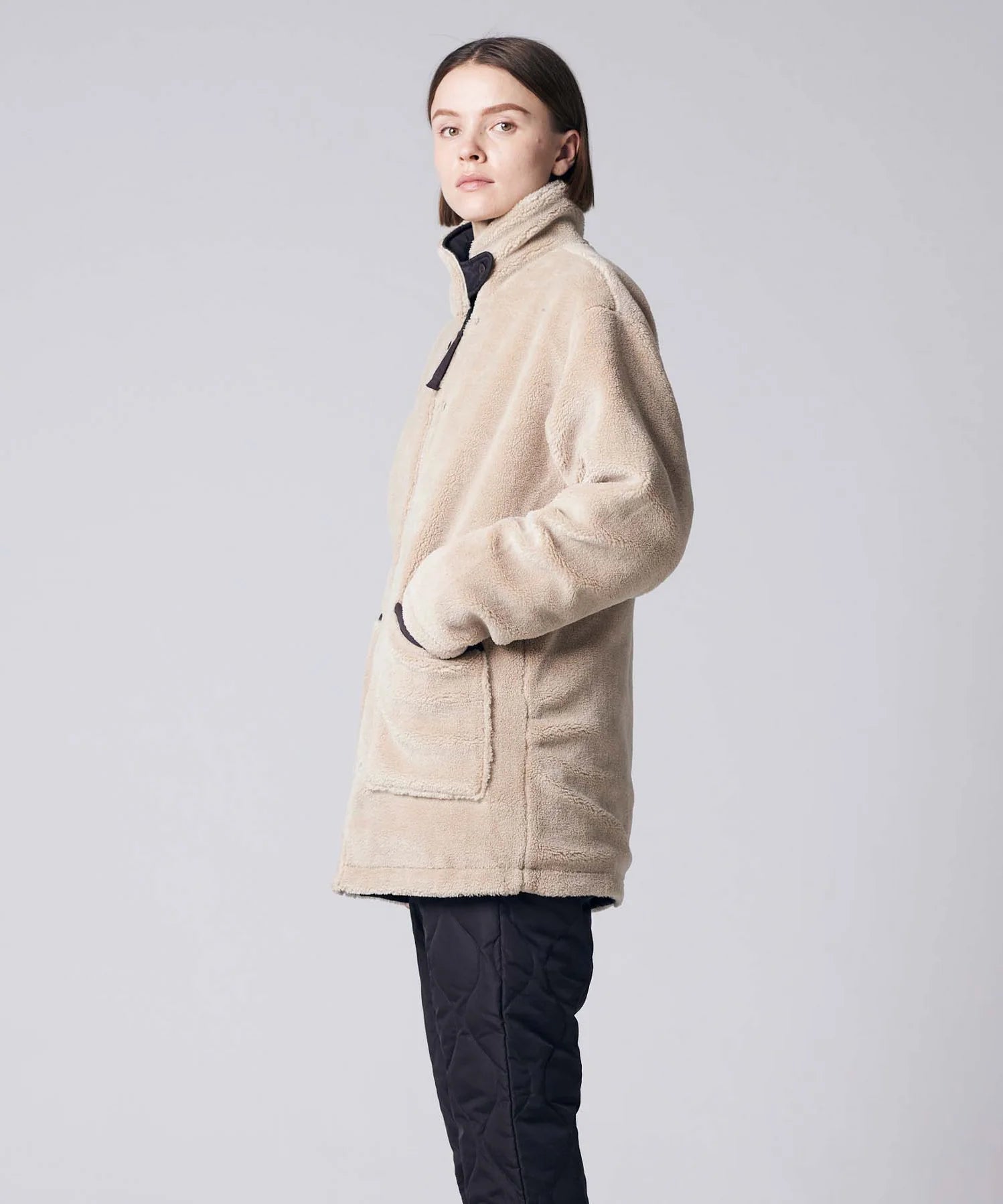 Unisex Military Reversible Down + Boa N-1 Type Jacket