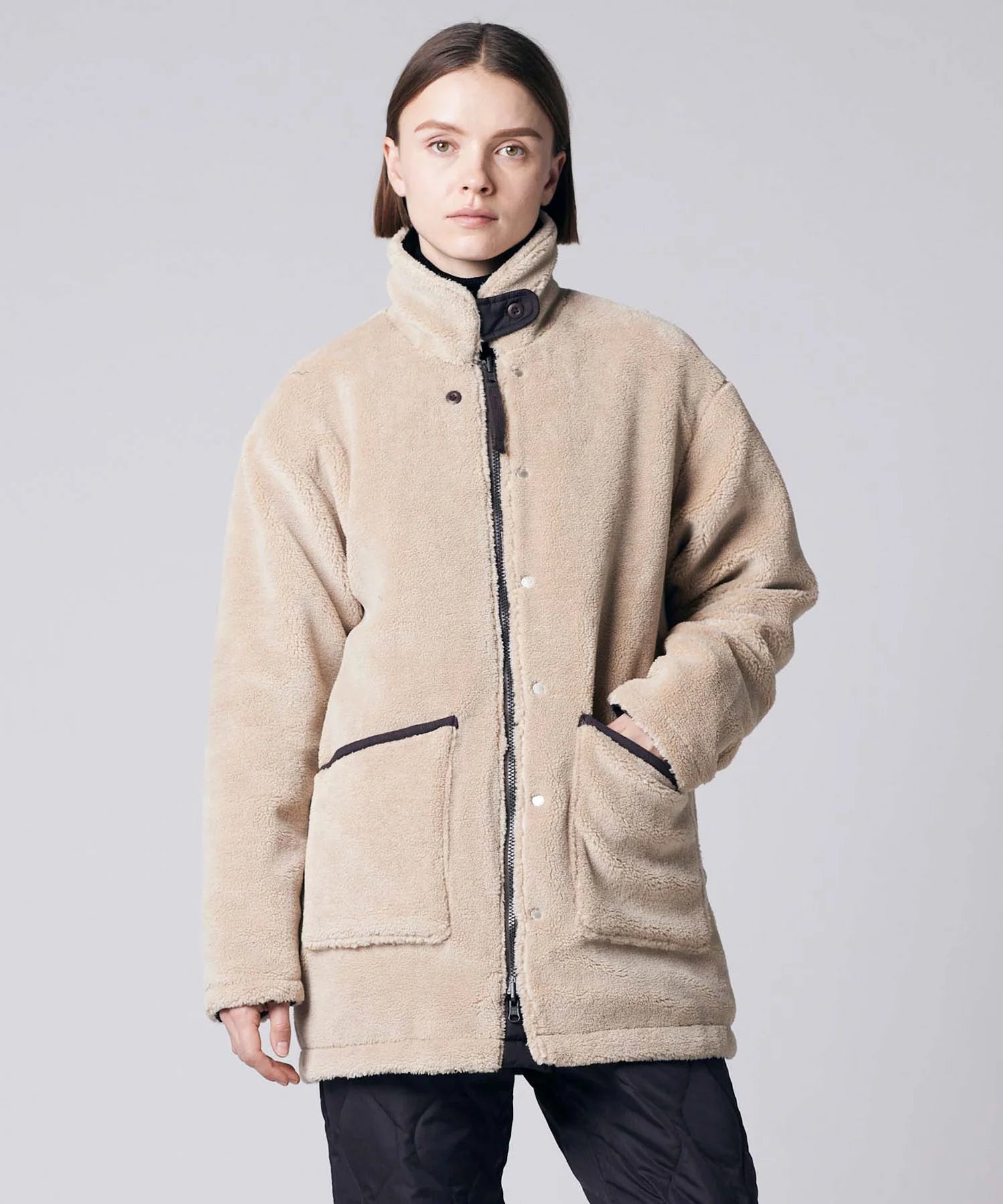 Unisex Military Reversible Down + Boa N-1 Type Jacket