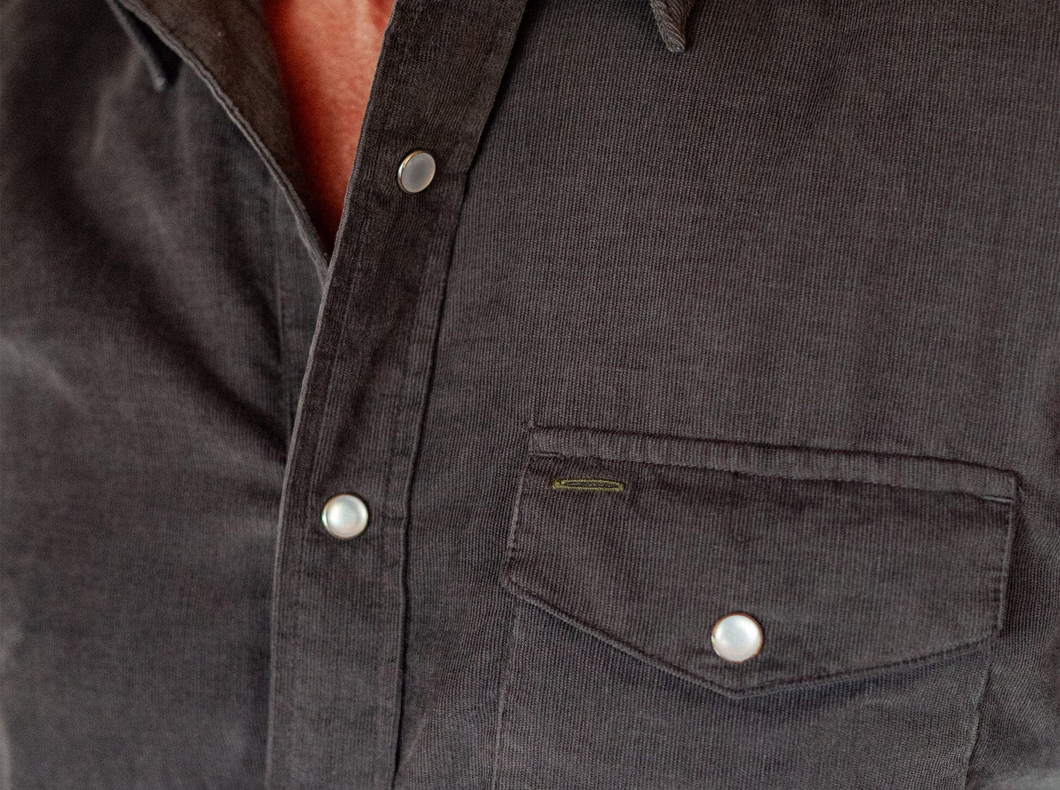 Short Sleeve Corduroy Pearl Snap - Iron Horse