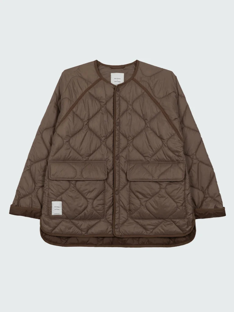 Amy Powney + Finisterre Oversized Quilted Jacket - Mocha