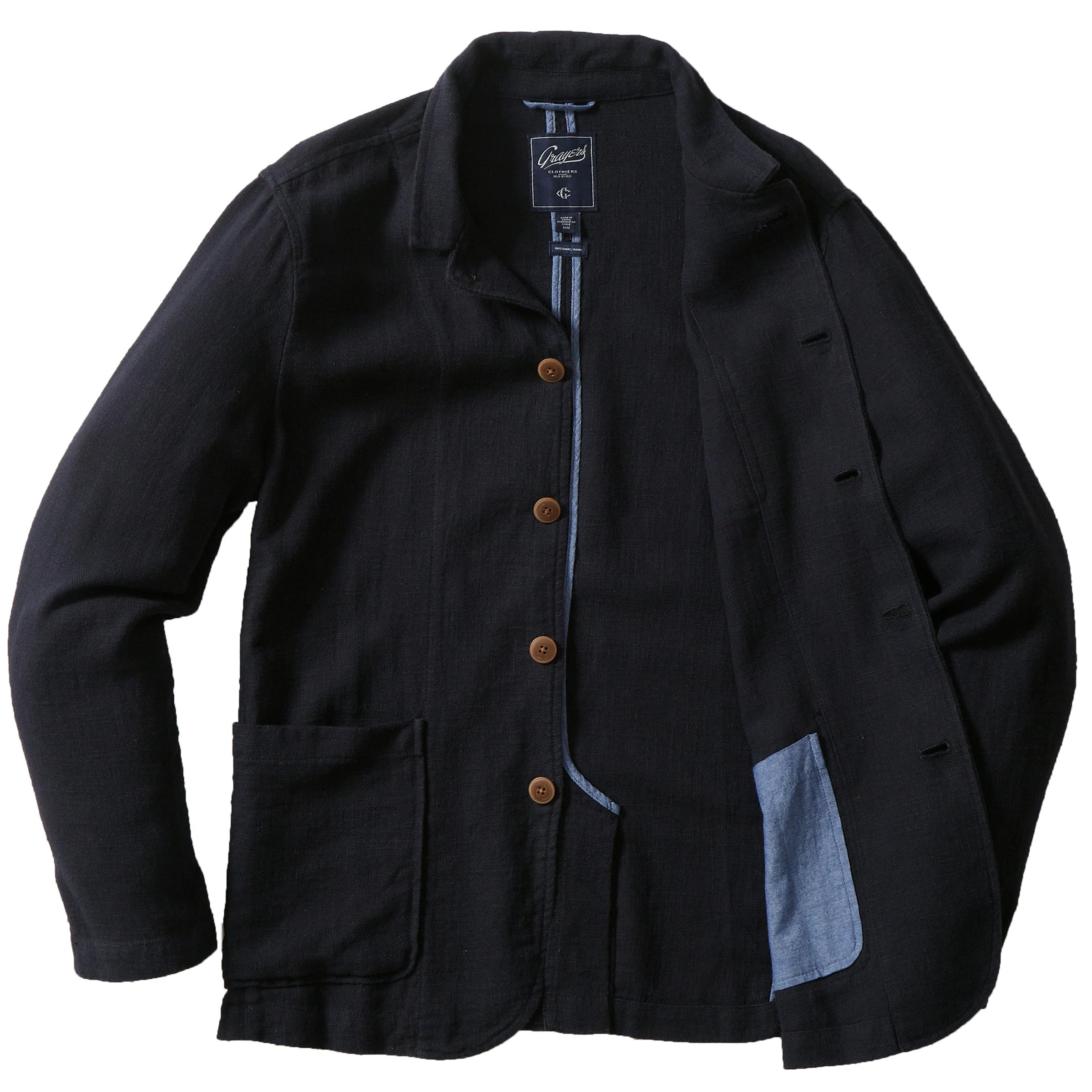 Nelson Ramie Stand Up Collar Jacket