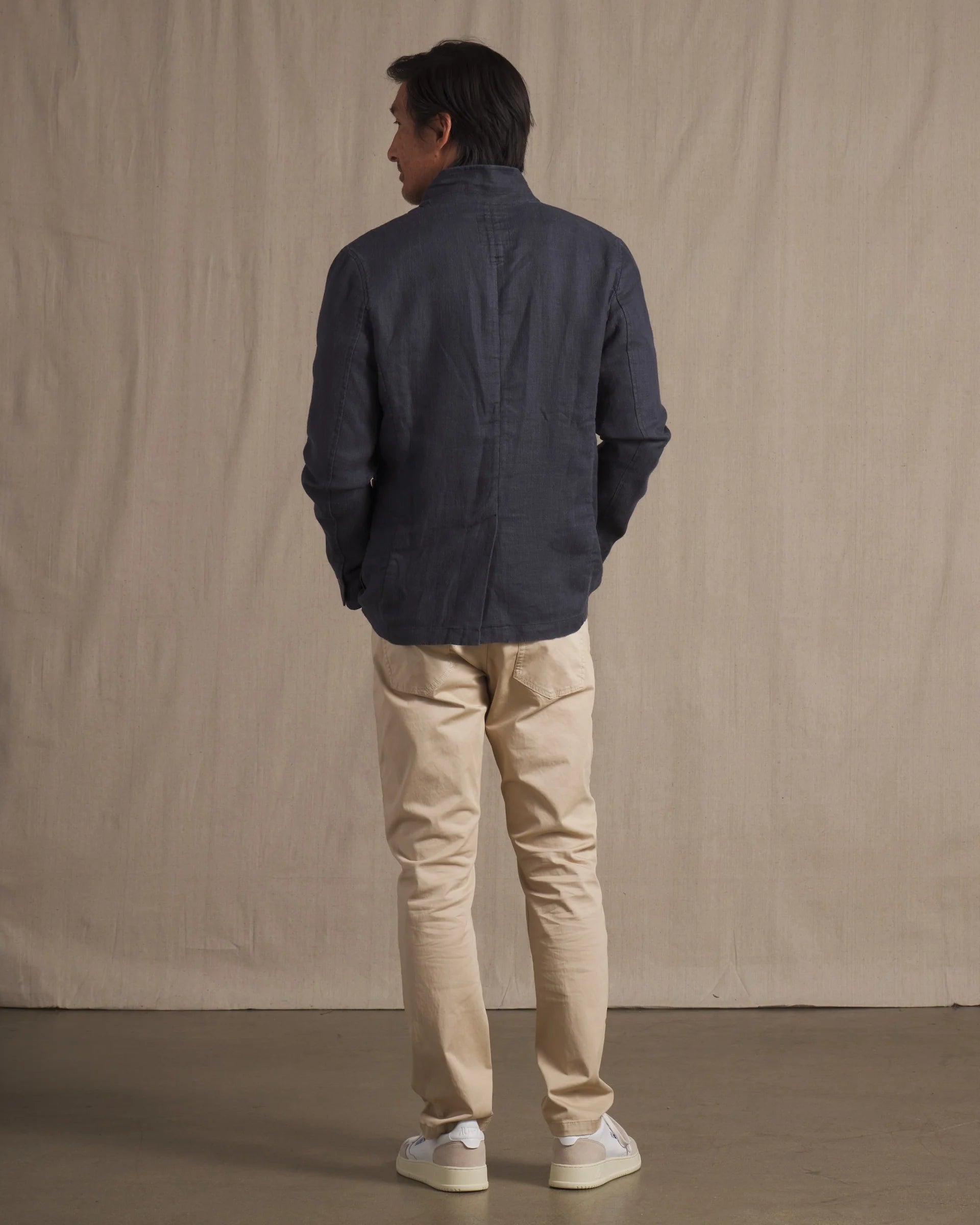 Nelson Ramie Stand Up Collar Jacket