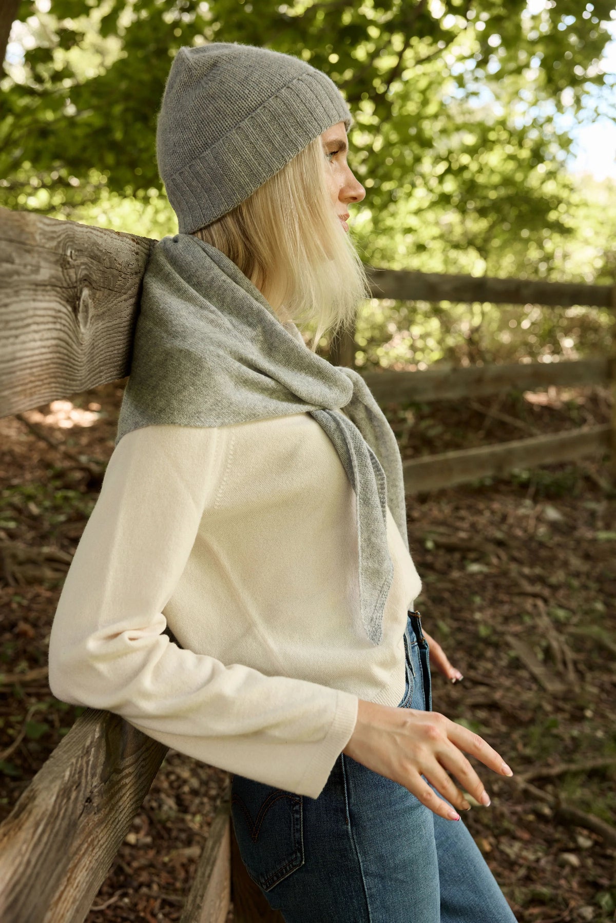 Cashmere Scarf - Grey