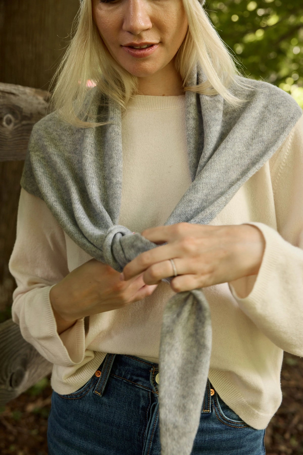 Cashmere Scarf - Grey