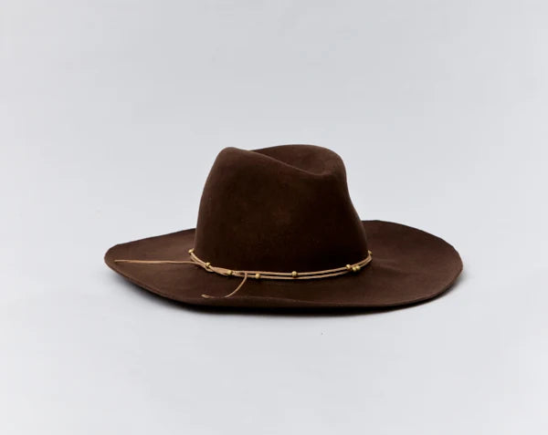 Aspen Cowgirl Wool Hat - Chocolate