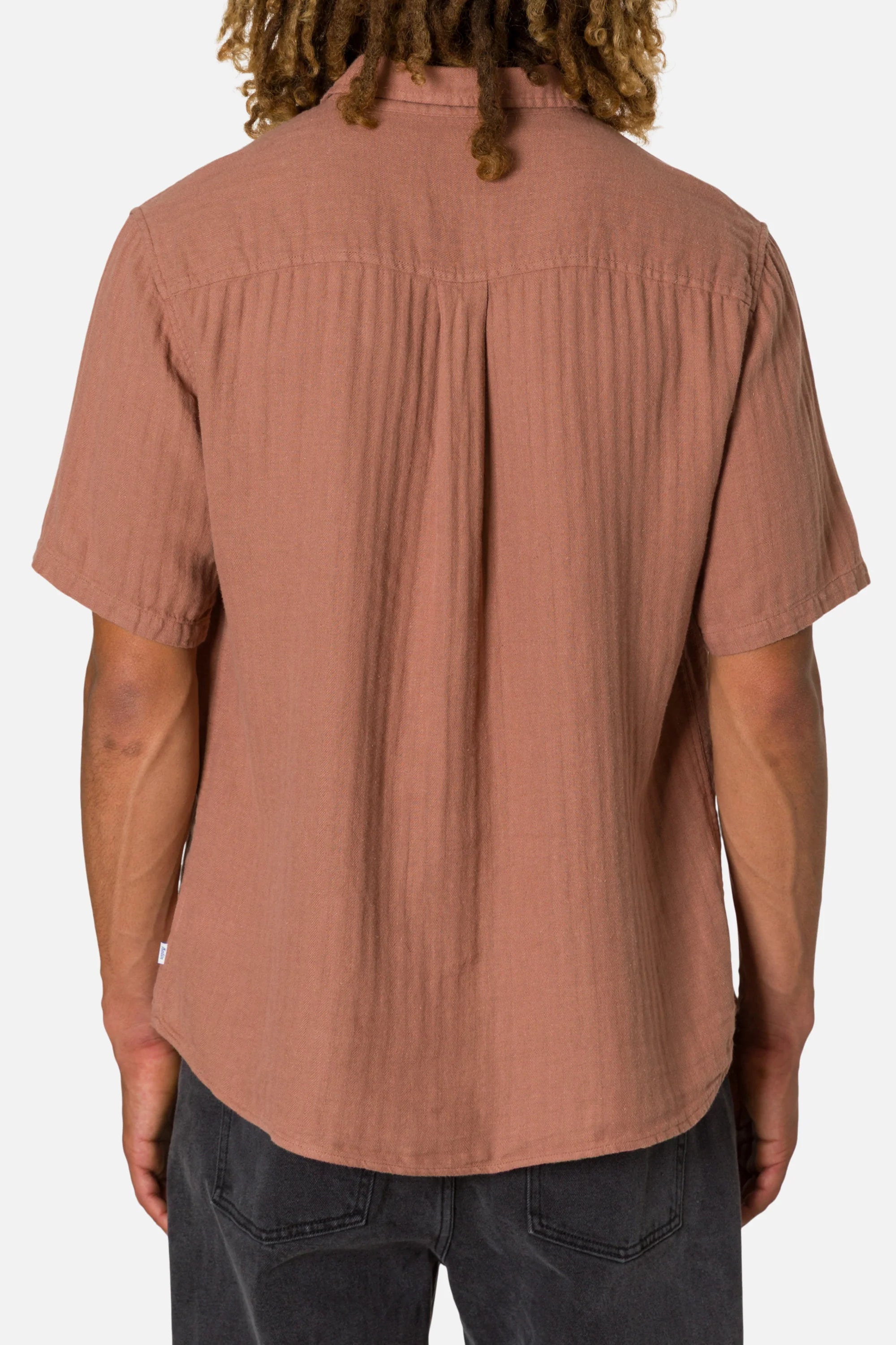 Alan Solid Shirt - Dark Clay