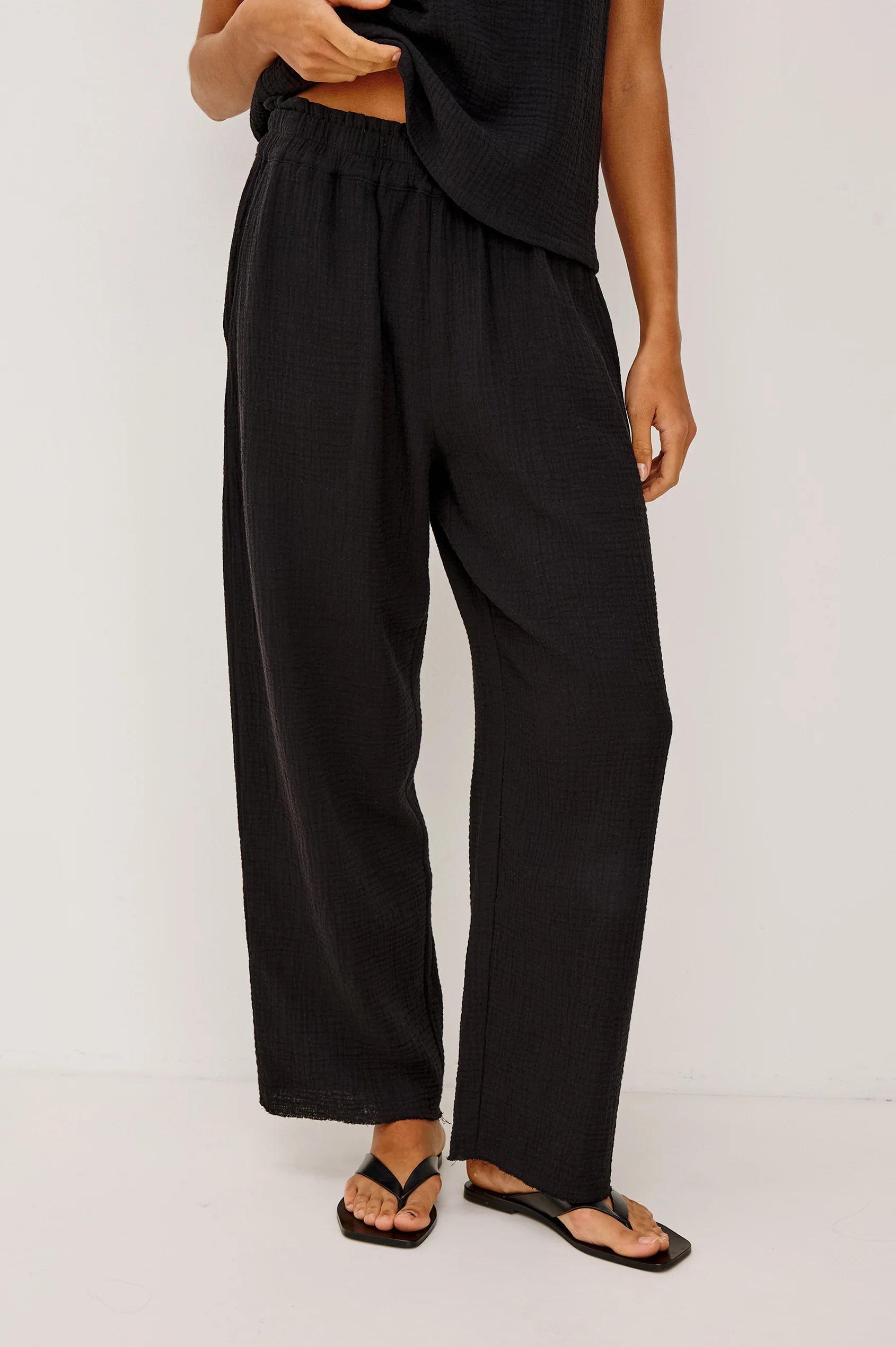 Leon Crop -  Black Gauze