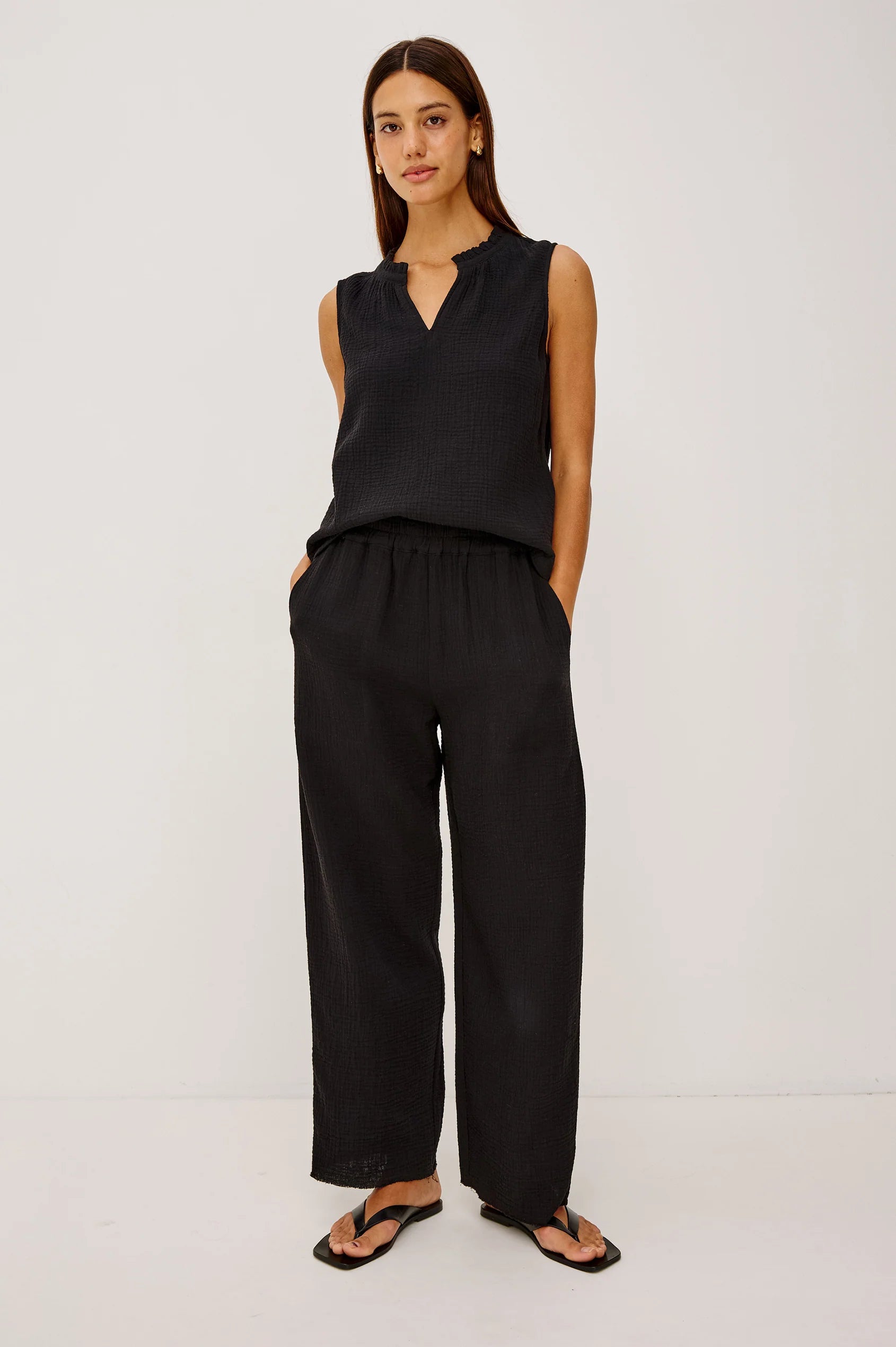 Leon Crop -  Black Gauze