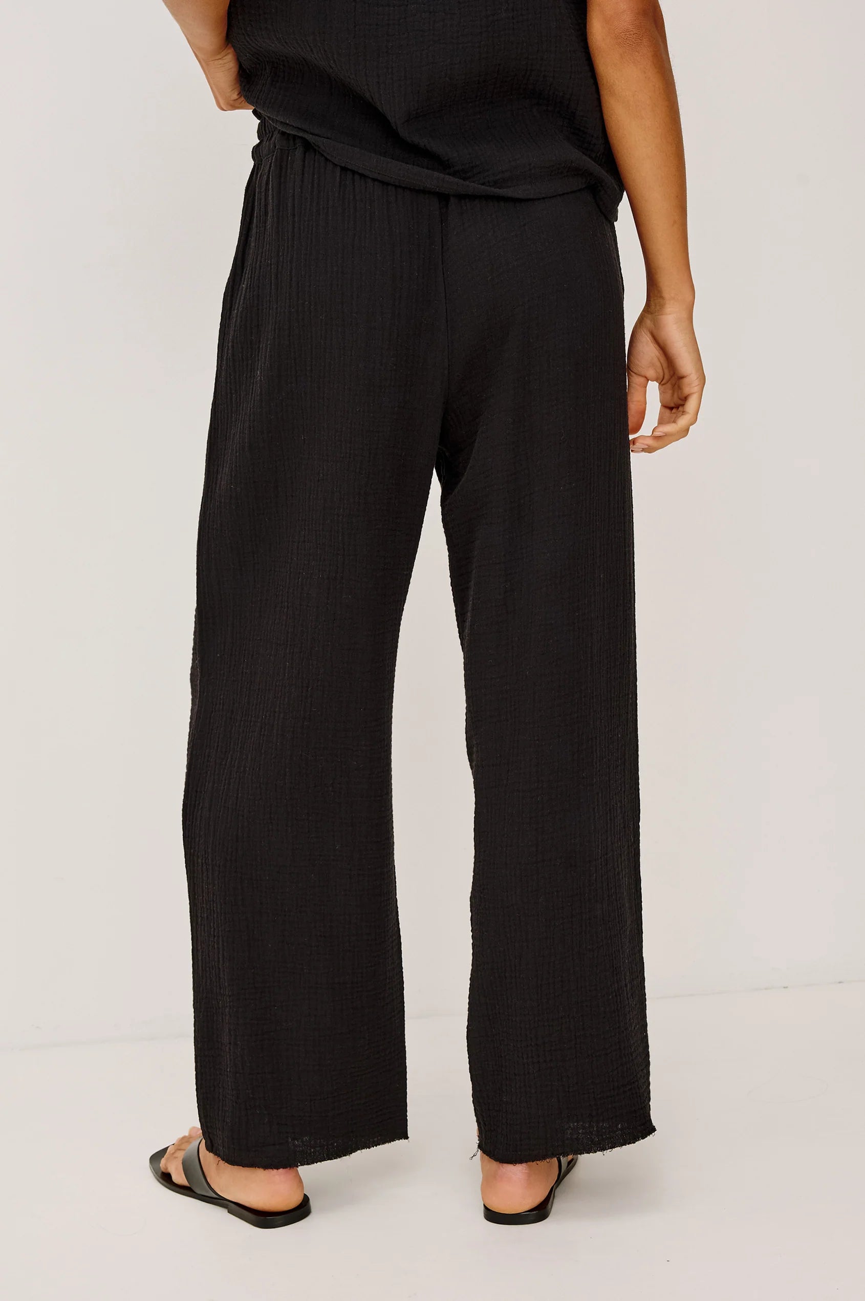 Leon Crop -  Black Gauze
