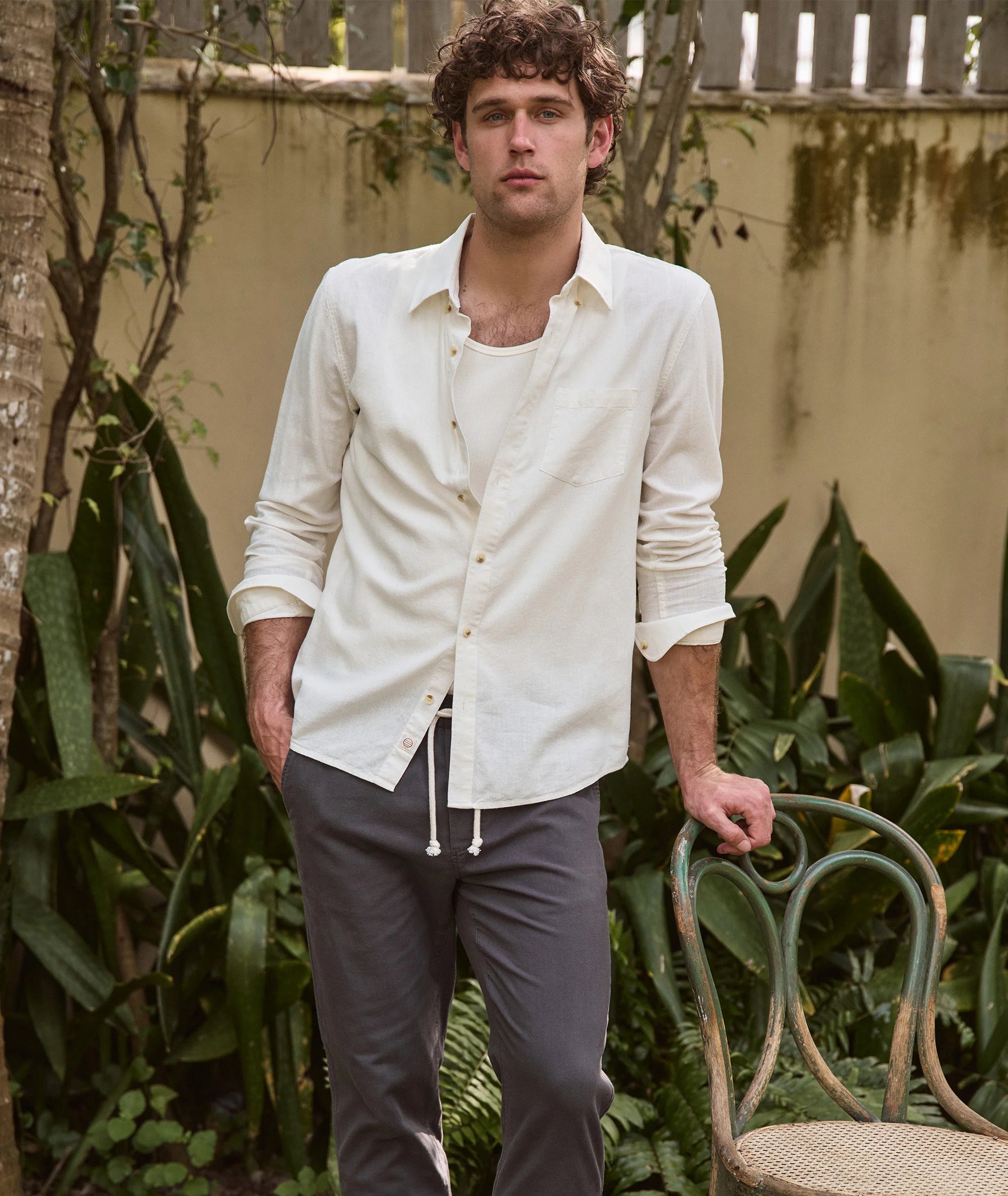 Better-Than-Linen Long Sleeve Shirt - White