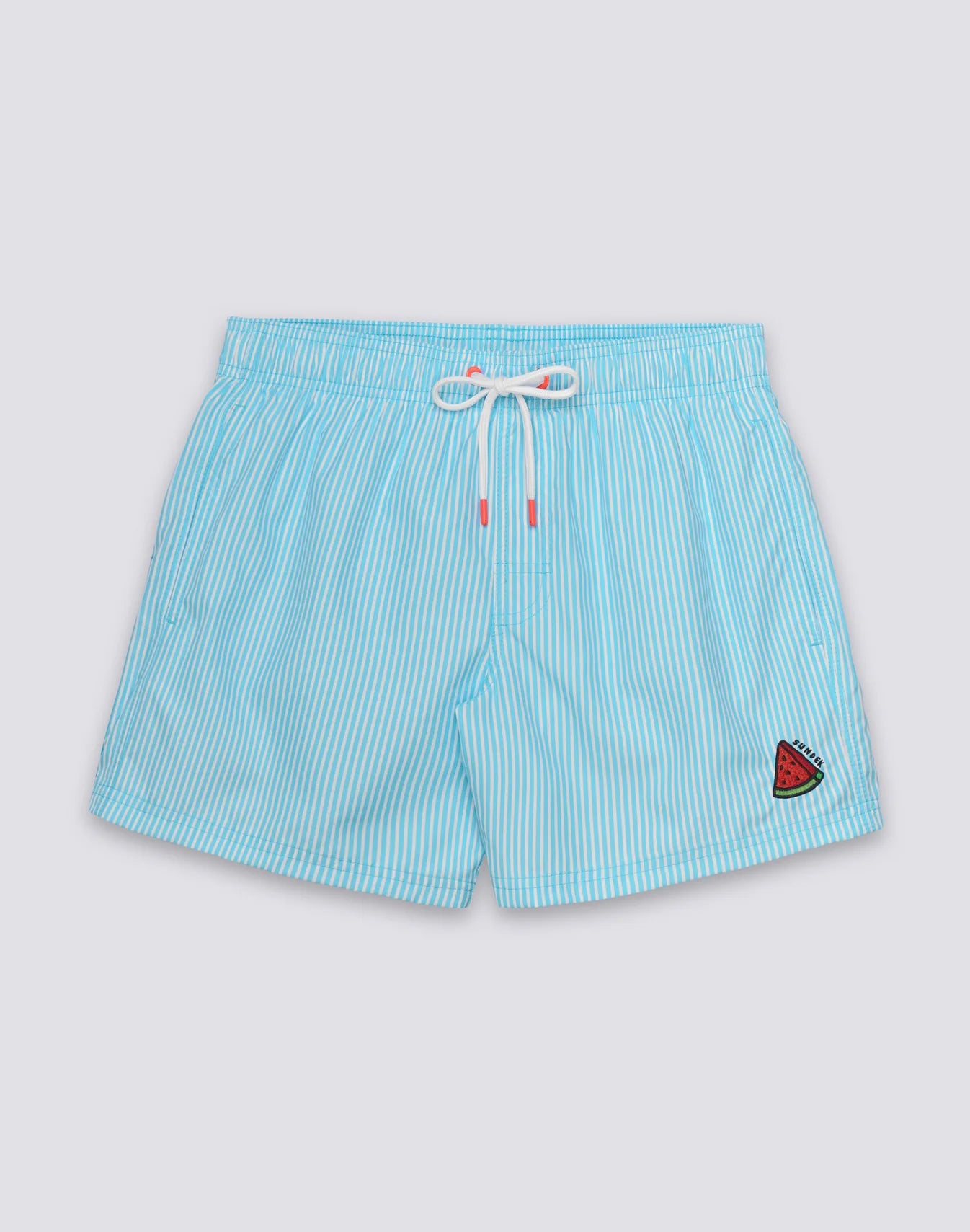 Short-Length Swimwear with Elasticated Waist Repreve® Recycled Polyester with Juicy Stripe Print and Fruit Embroidery - Lunar