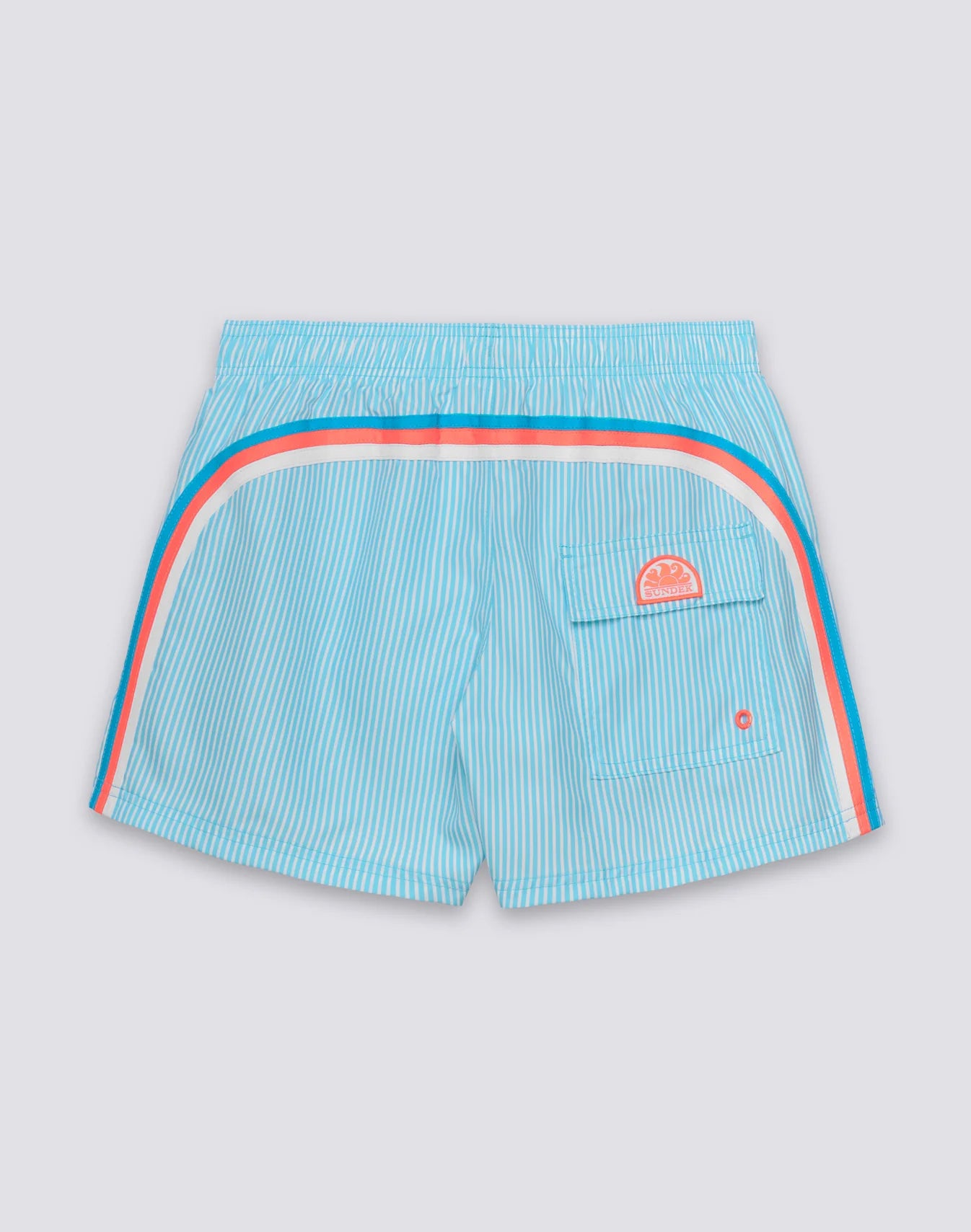 Short-Length Swimwear with Elasticated Waist Repreve® Recycled Polyester with Juicy Stripe Print and Fruit Embroidery - Lunar