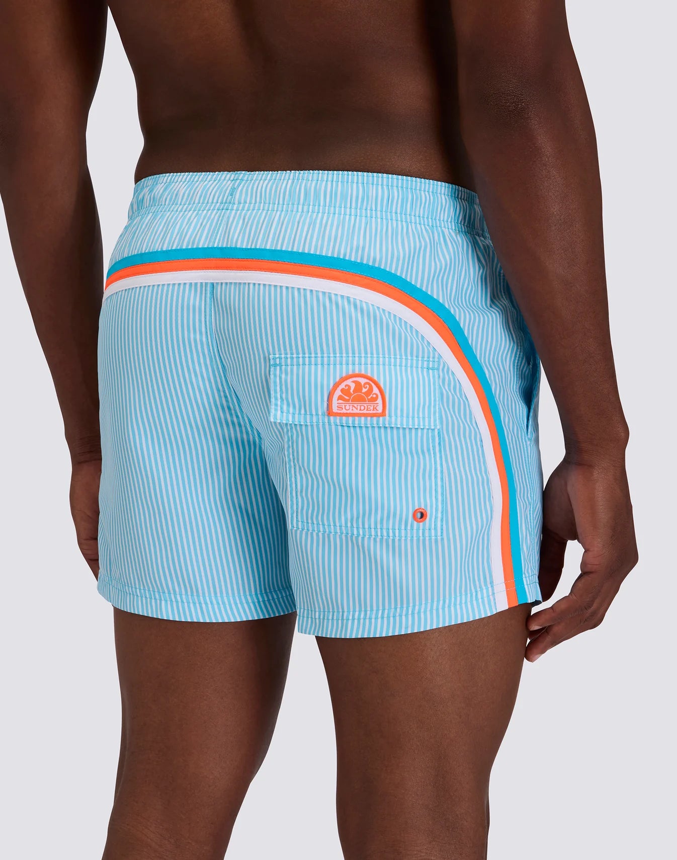 Short-Length Swimwear with Elasticated Waist Repreve® Recycled Polyester with Juicy Stripe Print and Fruit Embroidery - Lunar