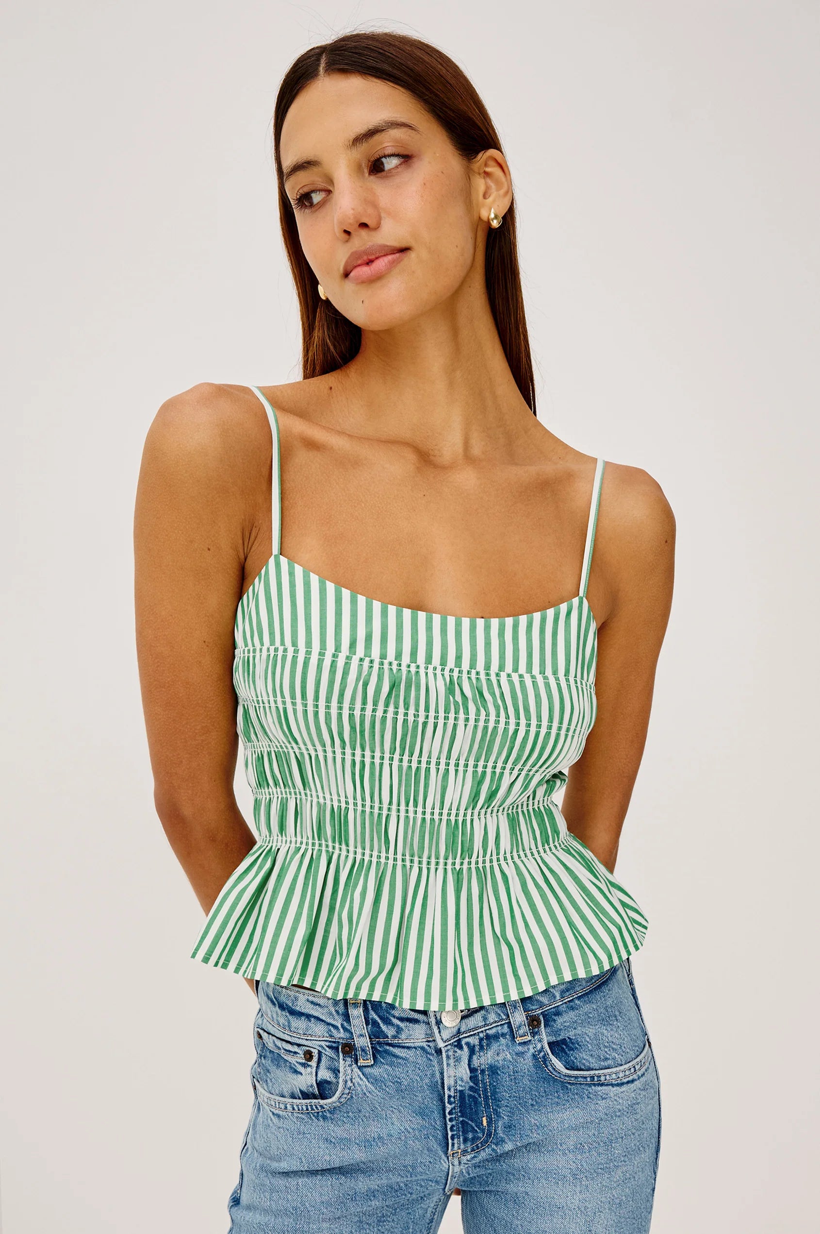Makenna Top - Emerald Stripe