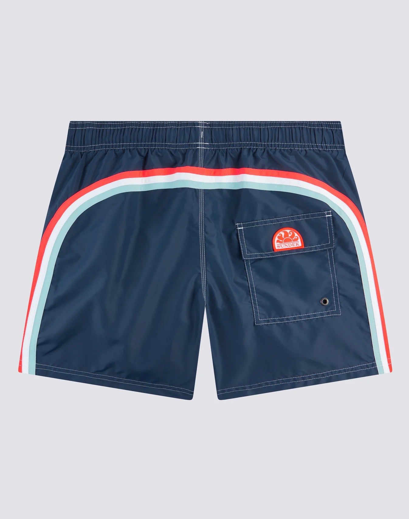 Iconic Taffeta Short Swimshorts with Elastic Waist - Navy