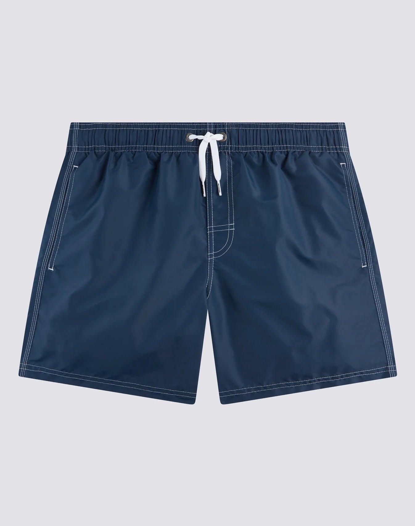 Iconic Taffeta Short Swimshorts with Elastic Waist - Navy