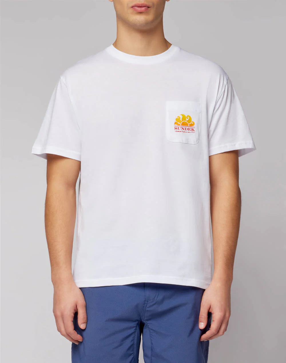 New Herbert Crew Neck T-Shirt with Maxi-Logo - White