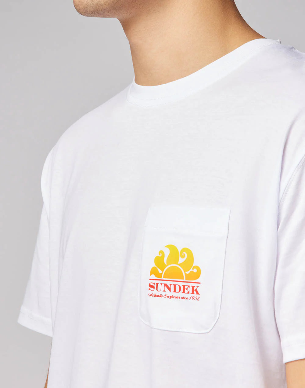 New Herbert Crew Neck T-Shirt with Maxi-Logo - White