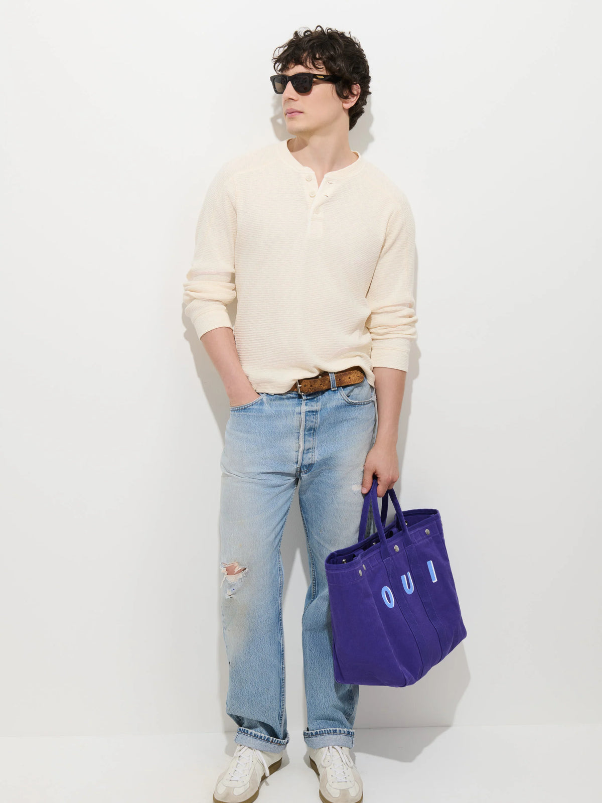 Austin Henley in Thermal Cotton - Off White