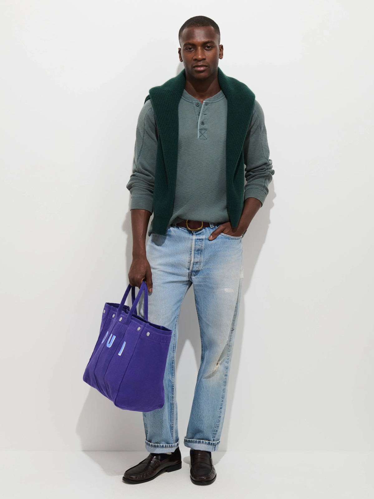 Austin Henley in Thermal Cotton - Sage