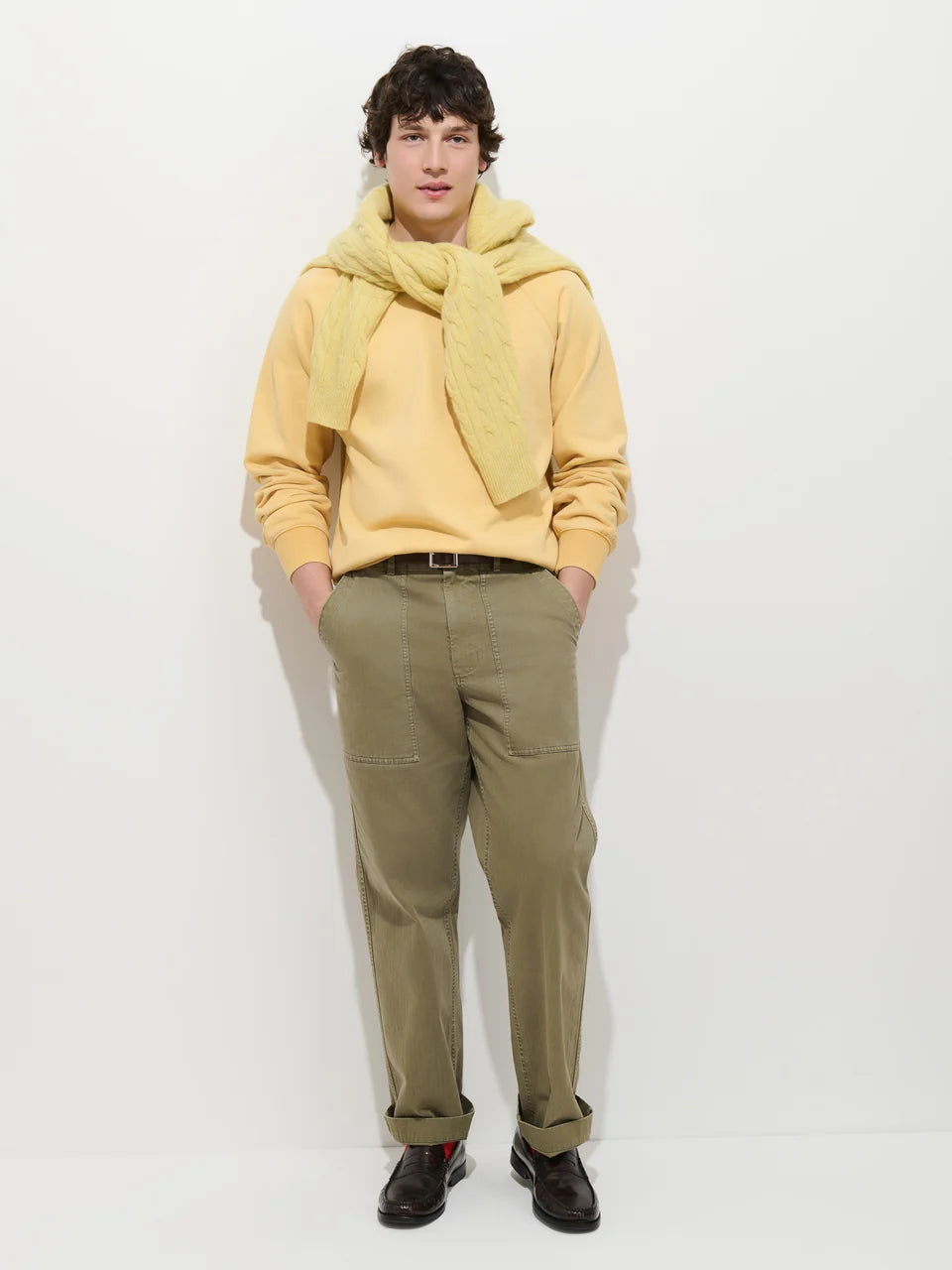 Garment Dye Raglan Sweatshirt - Butter