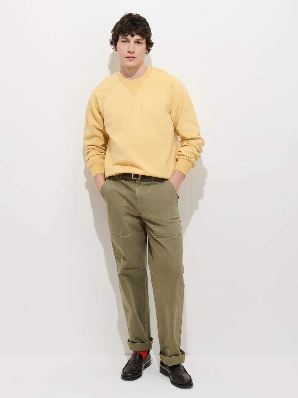 Garment Dye Raglan Sweatshirt - Butter