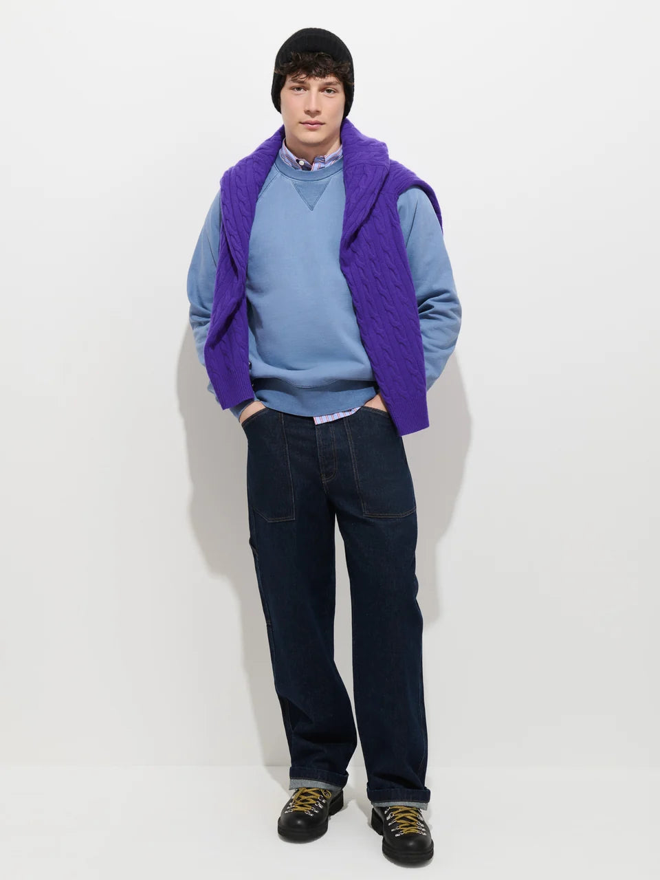 Garment Dye Raglan Sweatshirt - Stormy Sea
