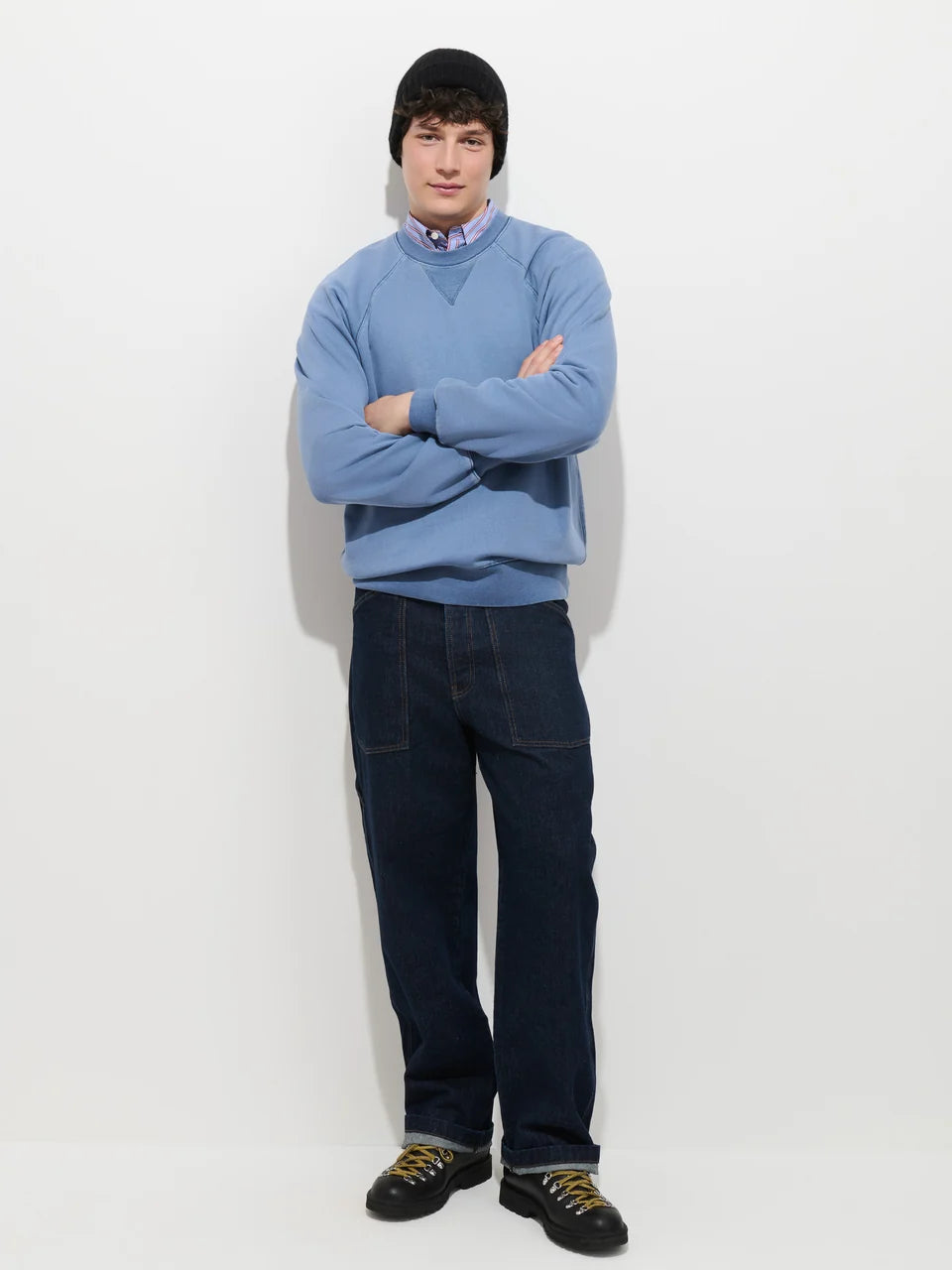 Garment Dye Raglan Sweatshirt - Stormy Sea