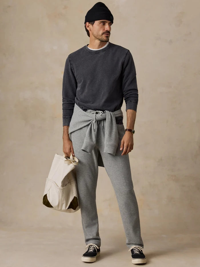 Long-Sleeve Recycled Terry Tee - Graphite
