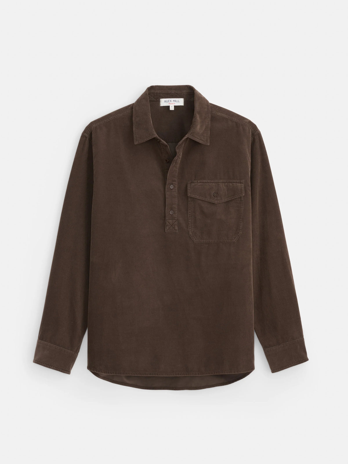 Carter Popover in Fine Wale Corduroy - Umber